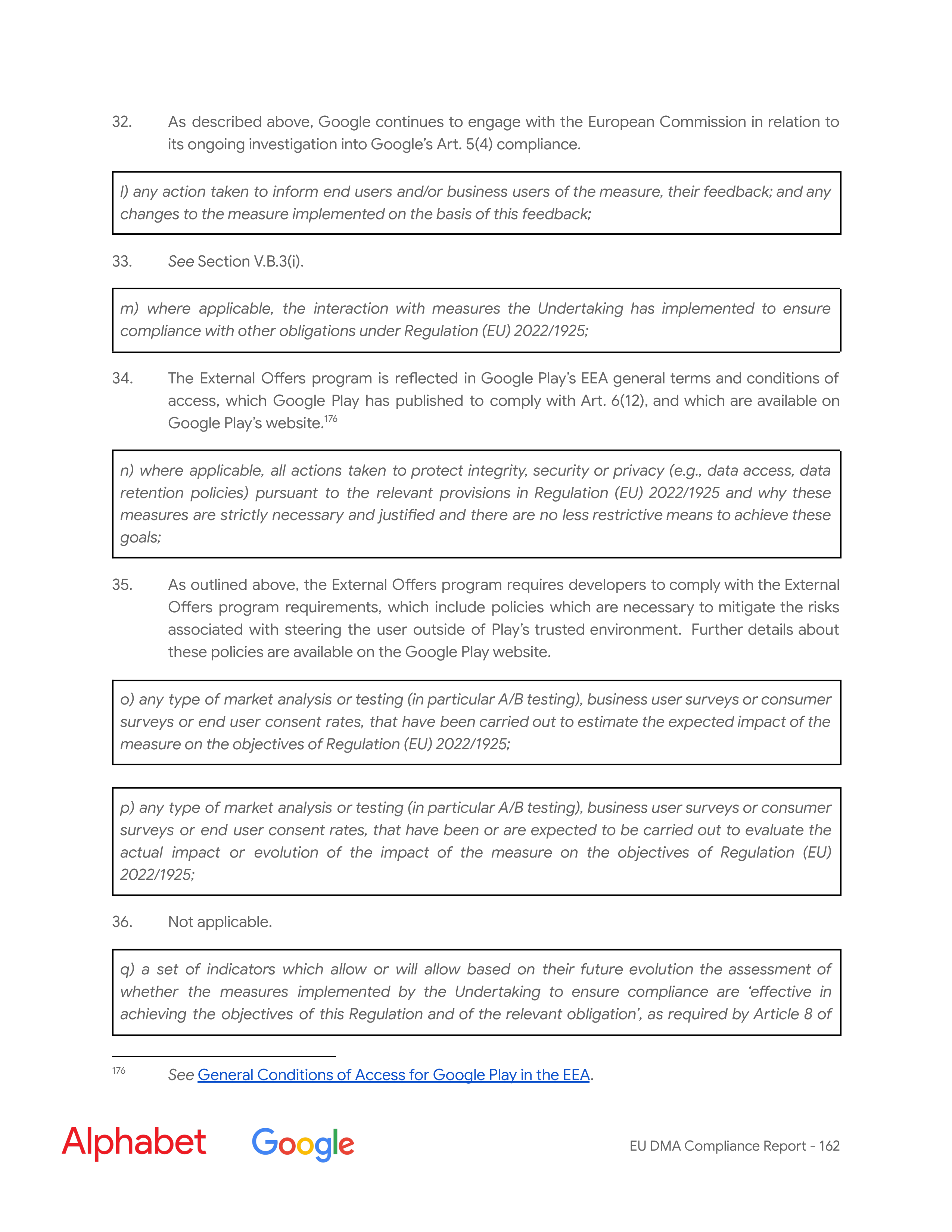 Alphabet DMA Compliance Report — page 163