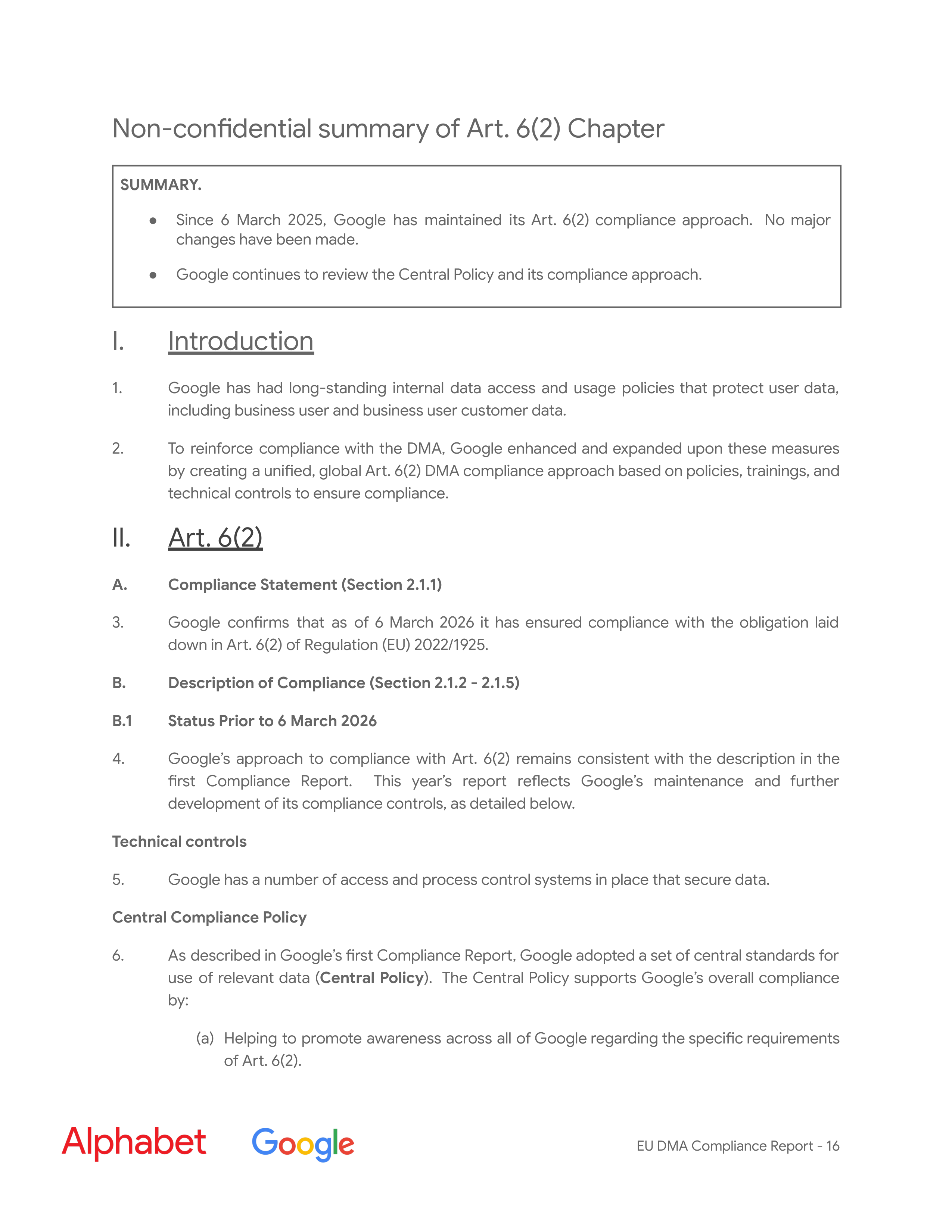 Alphabet DMA Compliance Report — page 17
