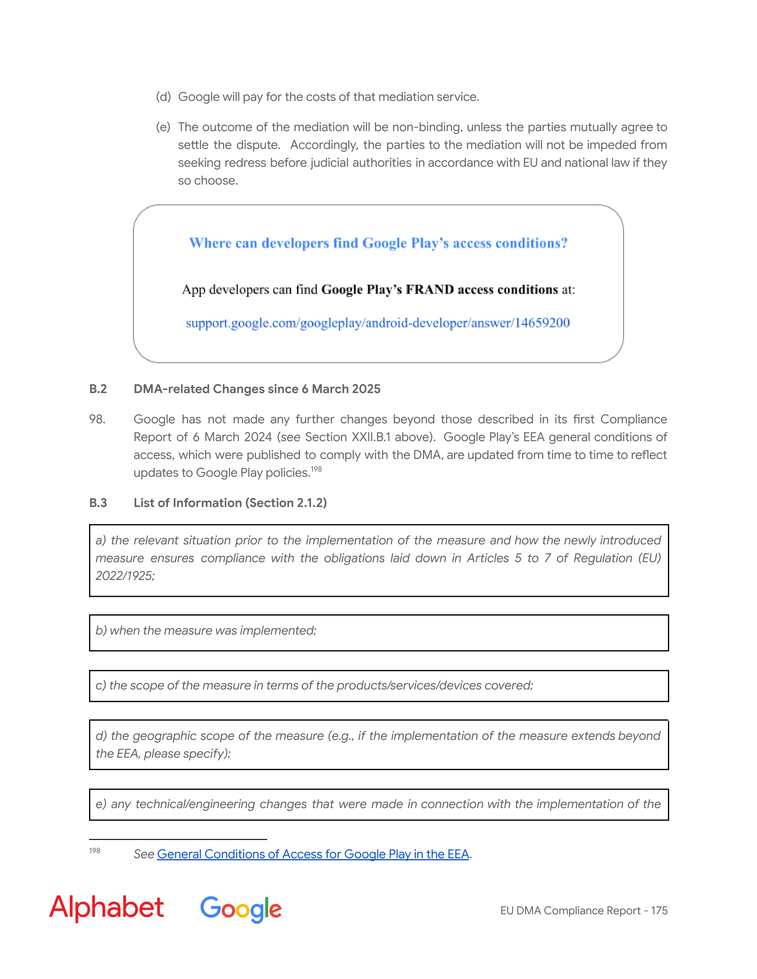 Alphabet DMA Compliance Report — page 176