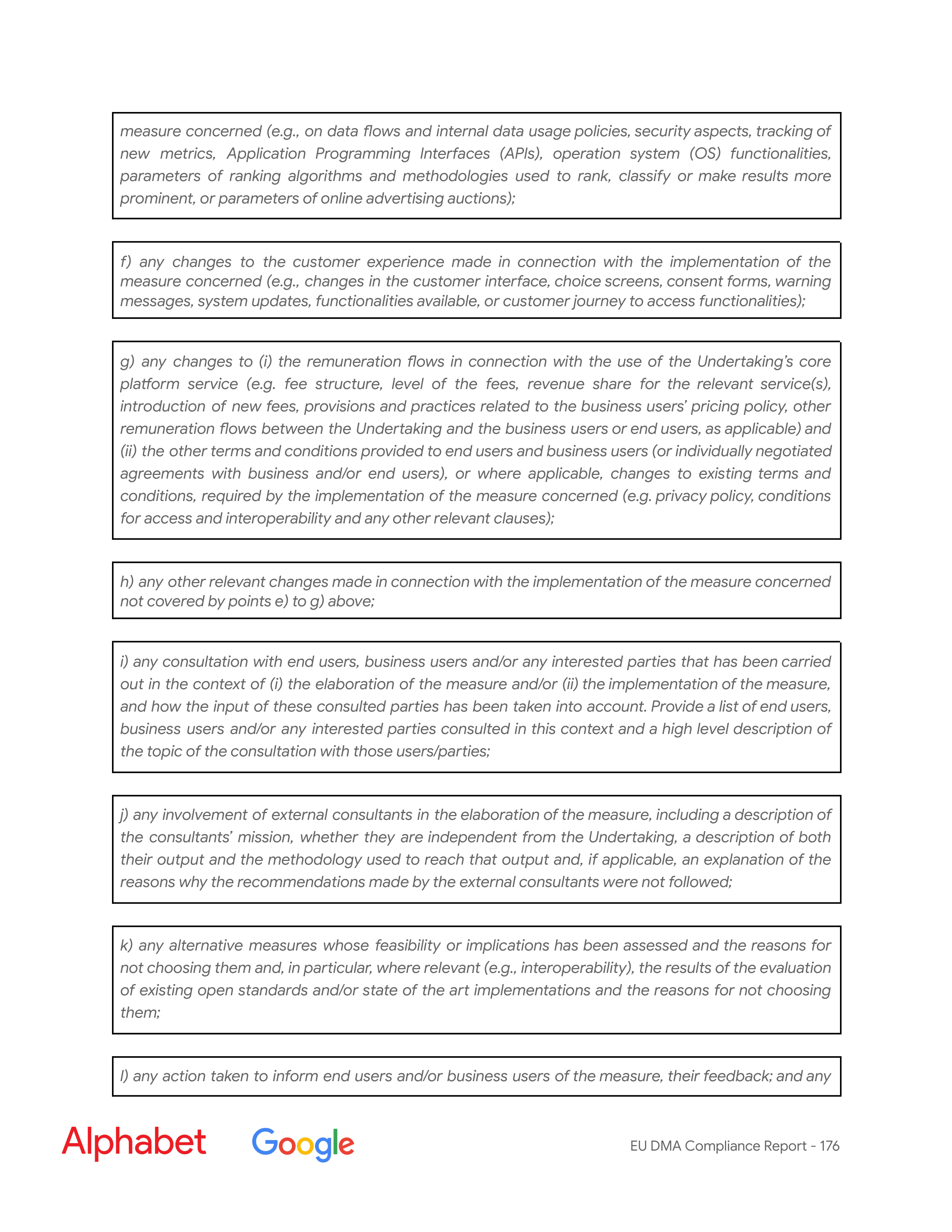 Alphabet DMA Compliance Report — page 177