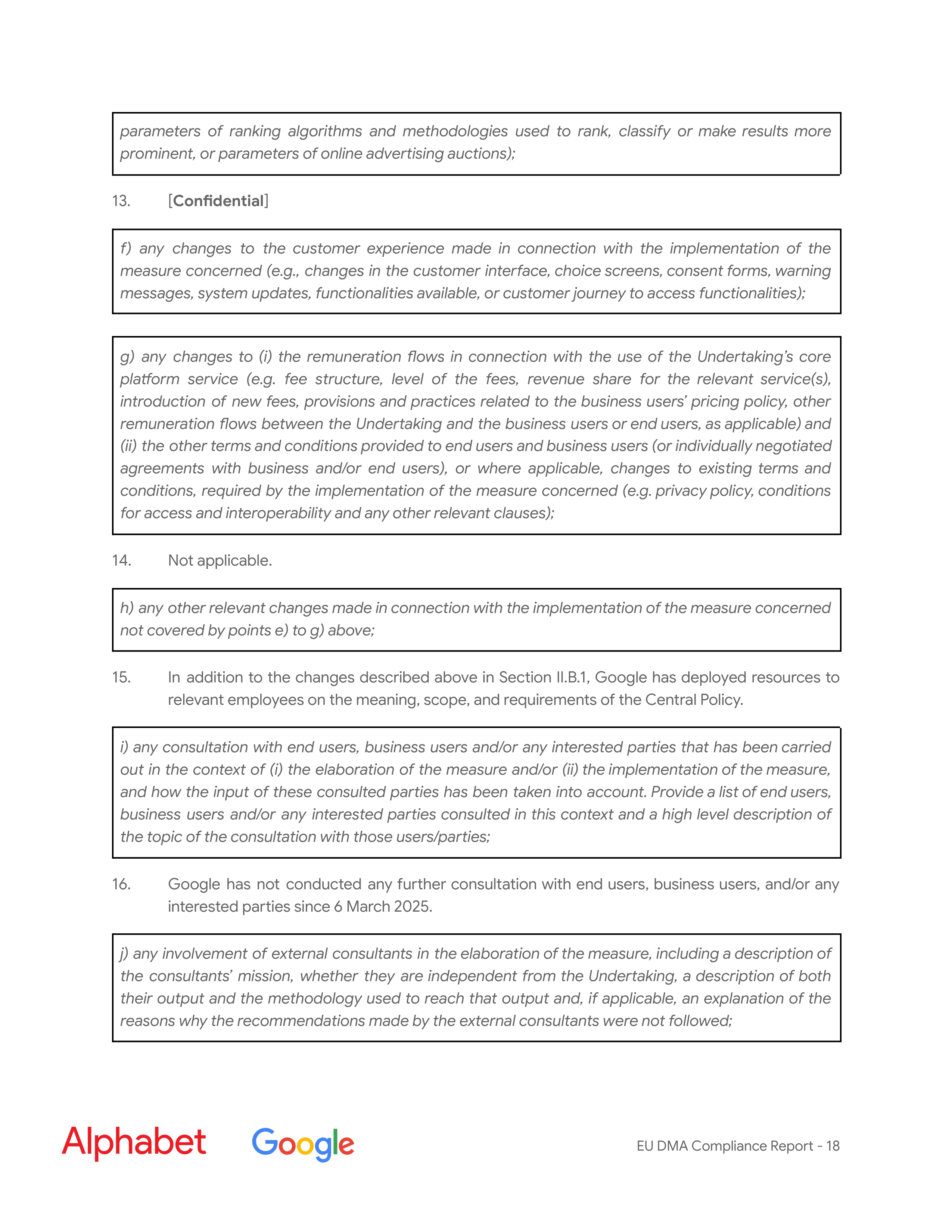 Alphabet DMA Compliance Report — page 19
