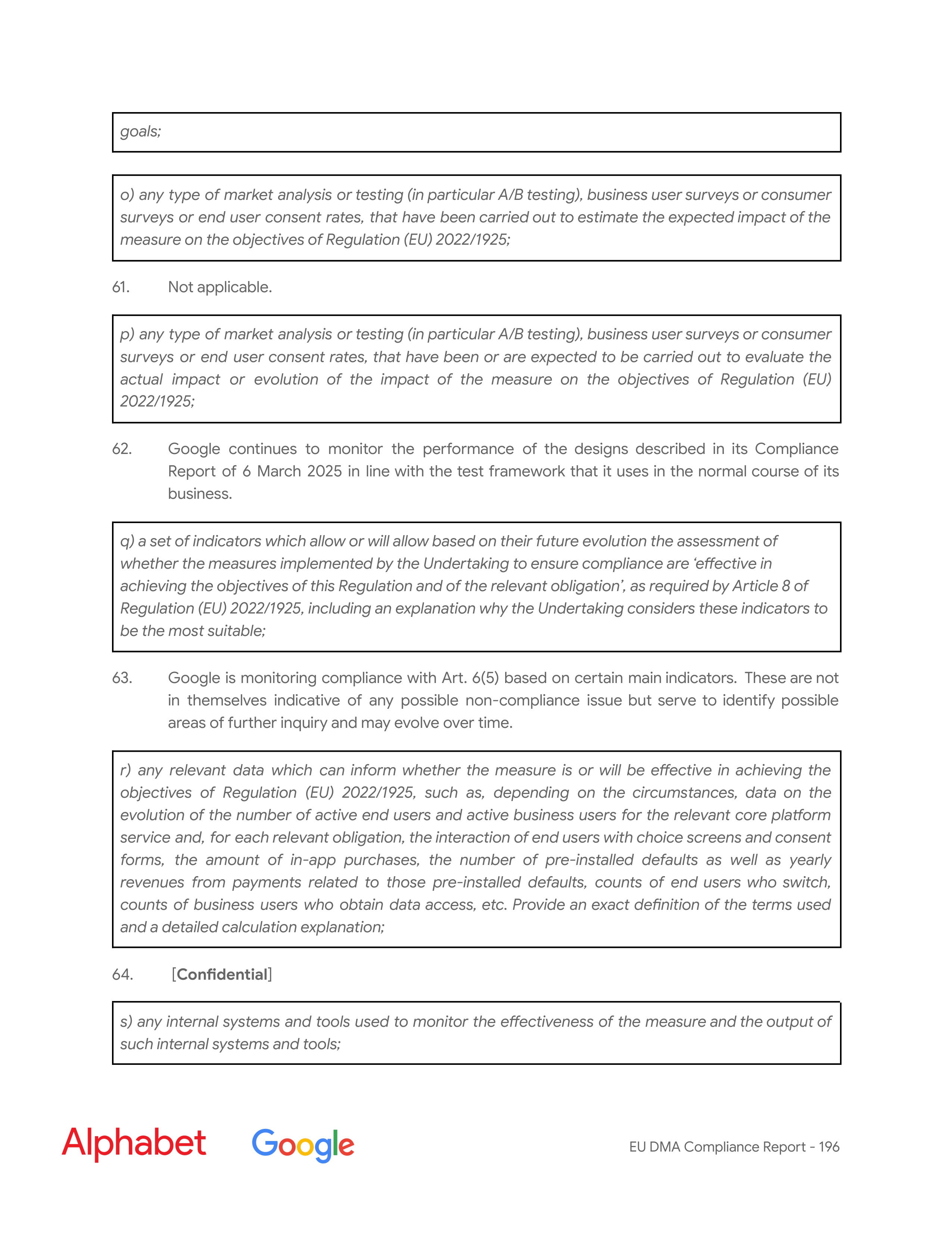 Alphabet DMA Compliance Report — page 197