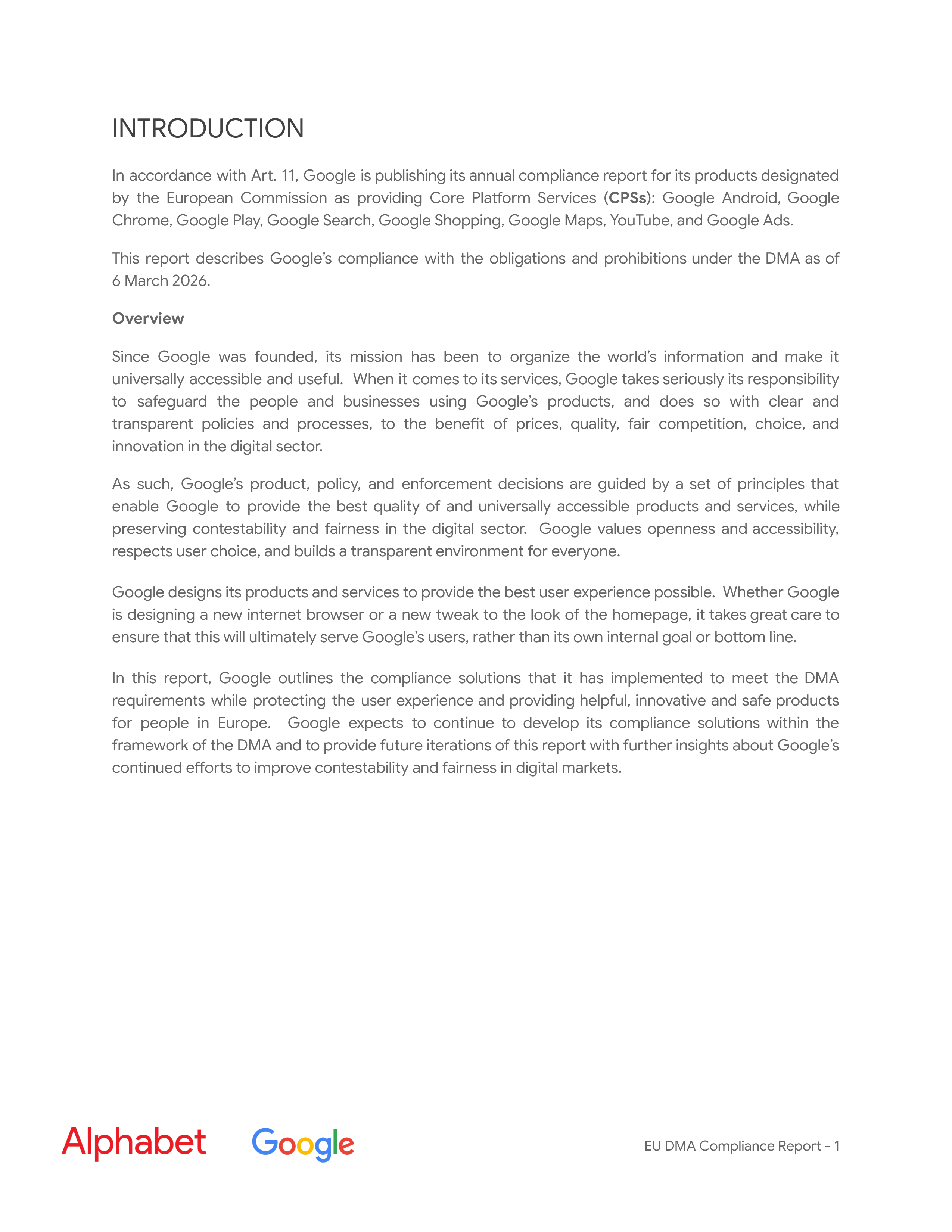 Alphabet DMA Compliance Report — page 2