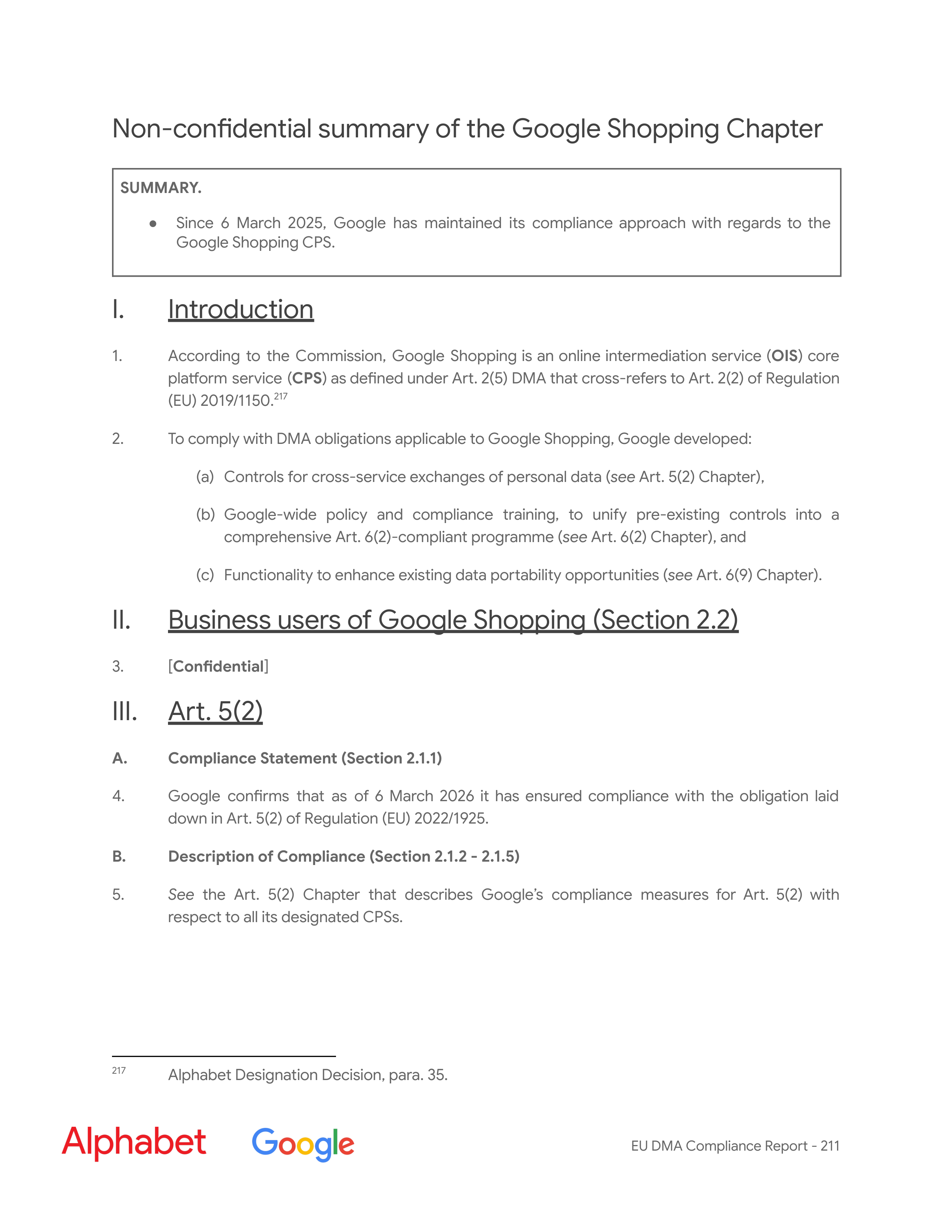 Alphabet DMA Compliance Report — page 212
