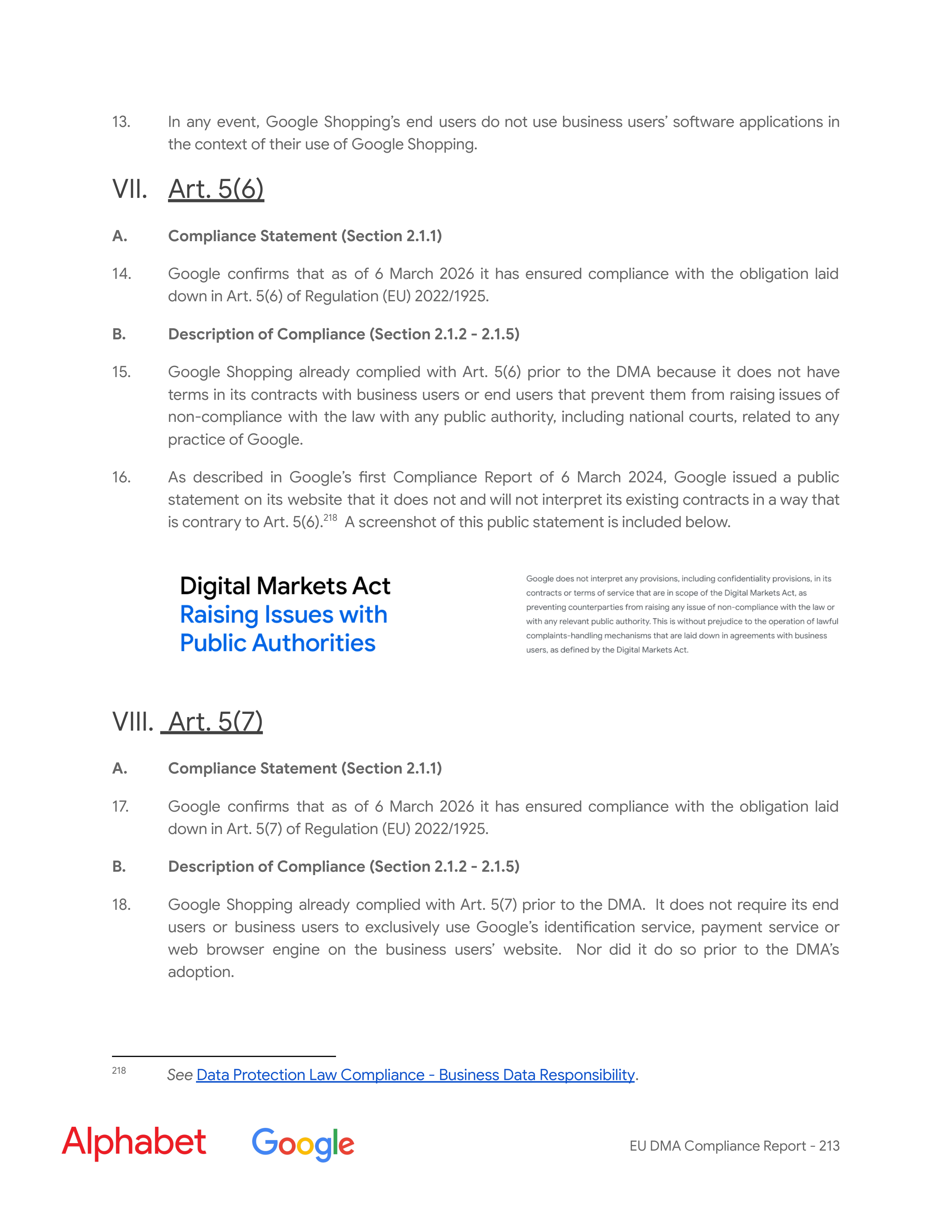 Alphabet DMA Compliance Report — page 214