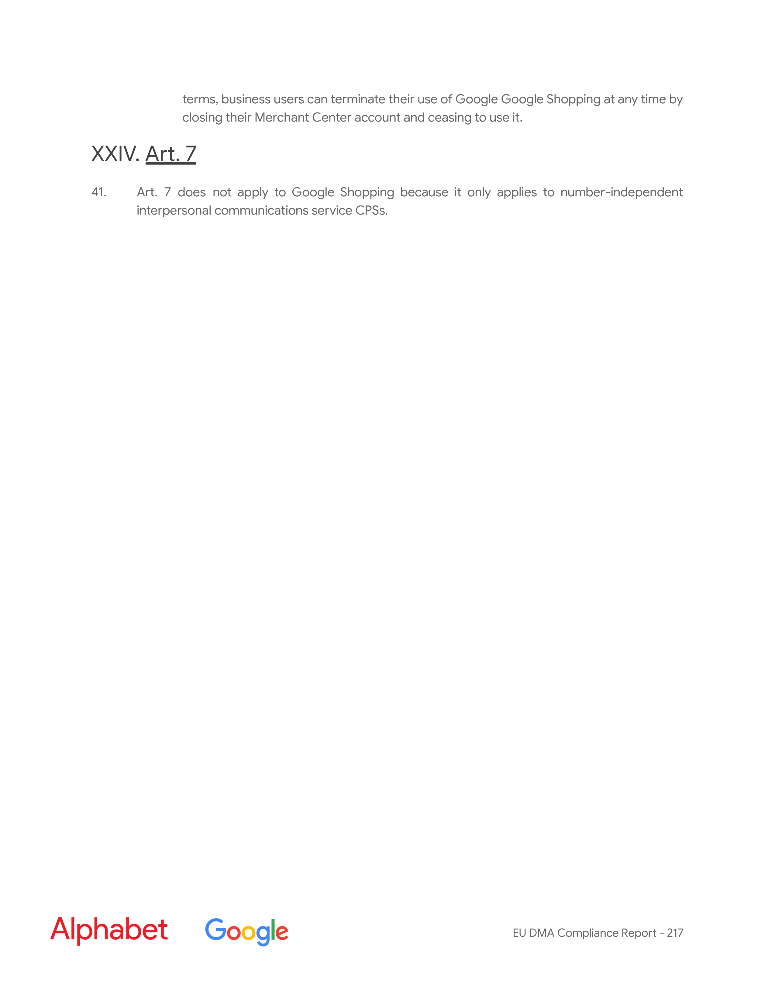 Alphabet DMA Compliance Report — page 218