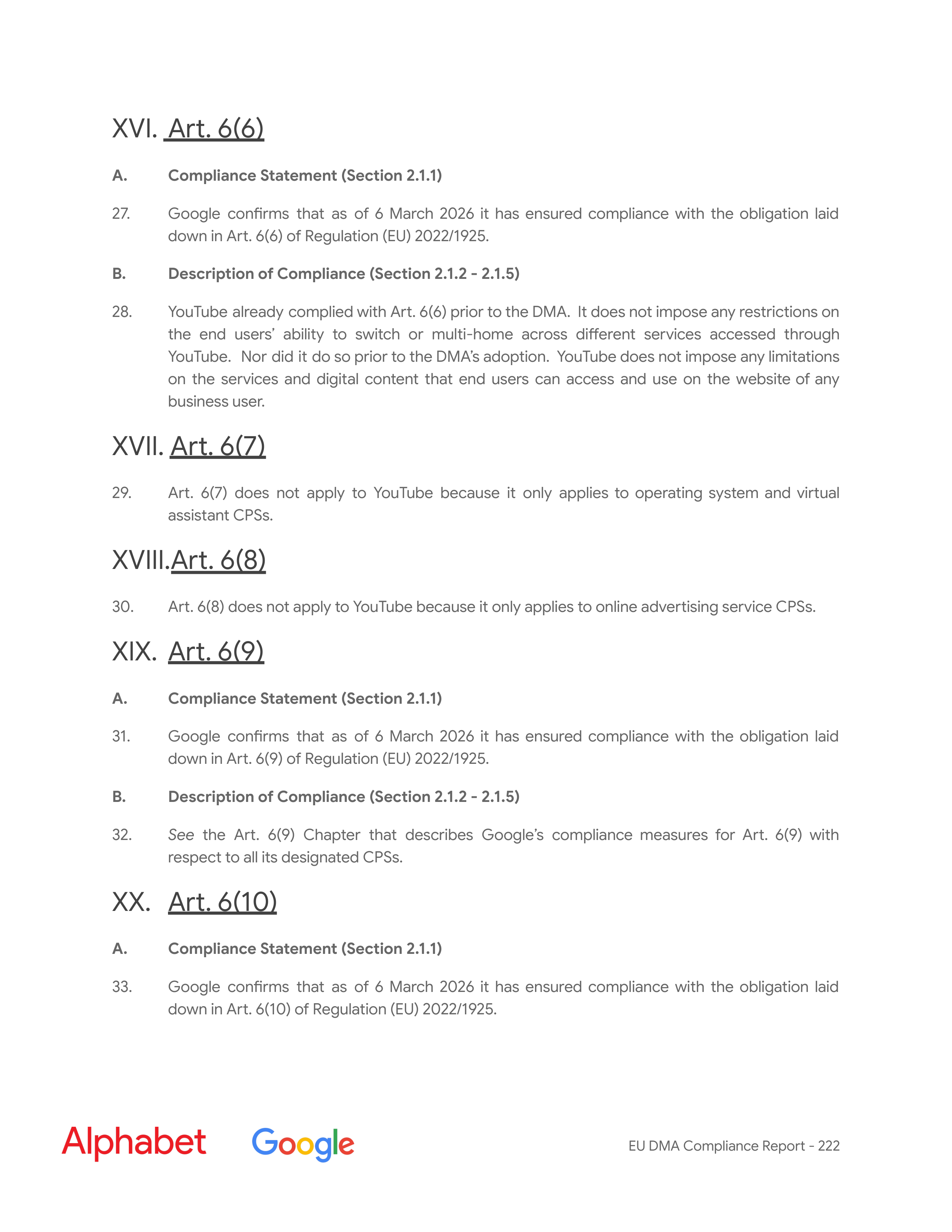 Alphabet DMA Compliance Report — page 223
