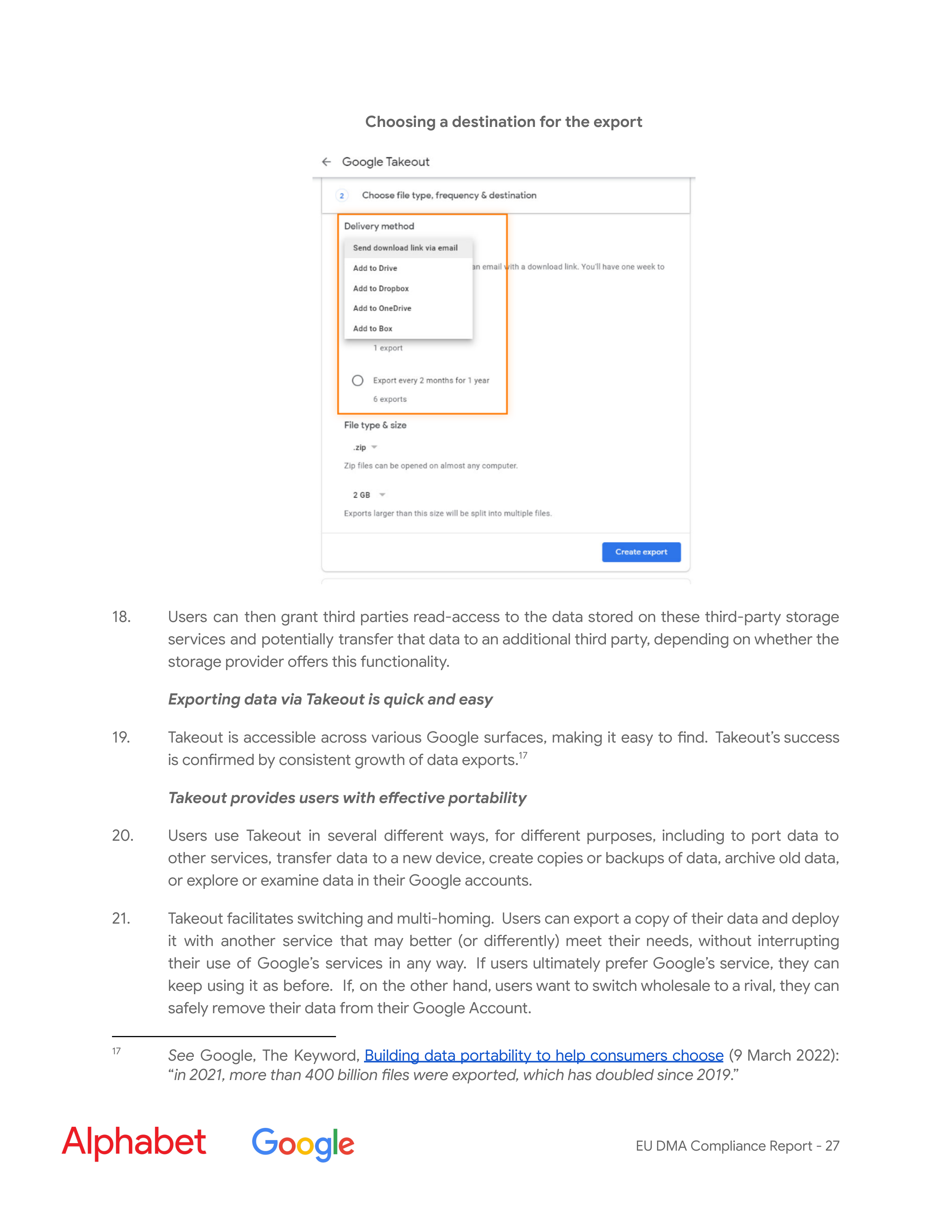 Alphabet DMA Compliance Report — page 28