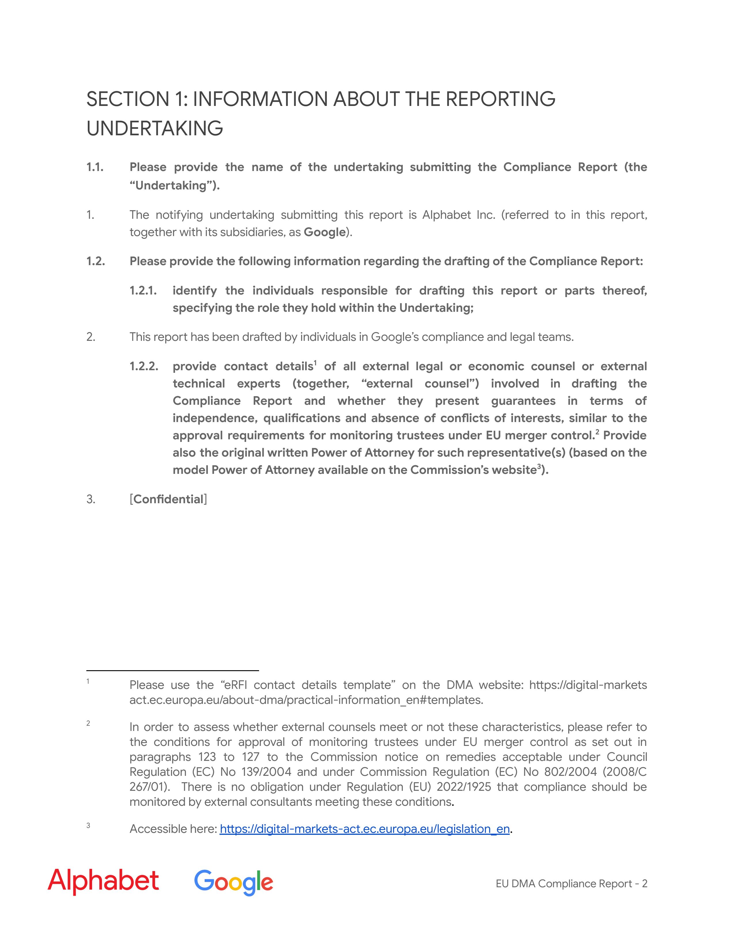 Alphabet DMA Compliance Report — page 3