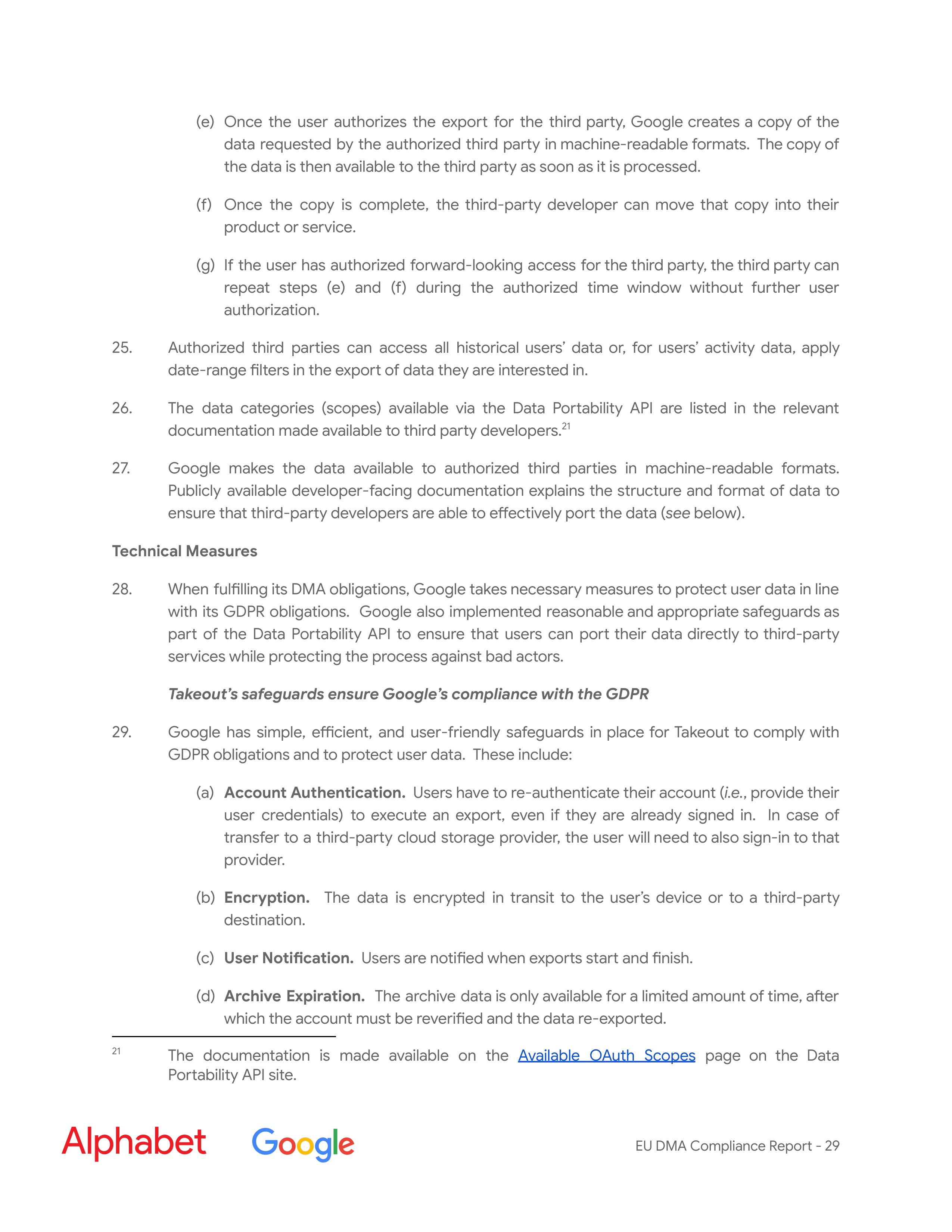 Alphabet DMA Compliance Report — page 30
