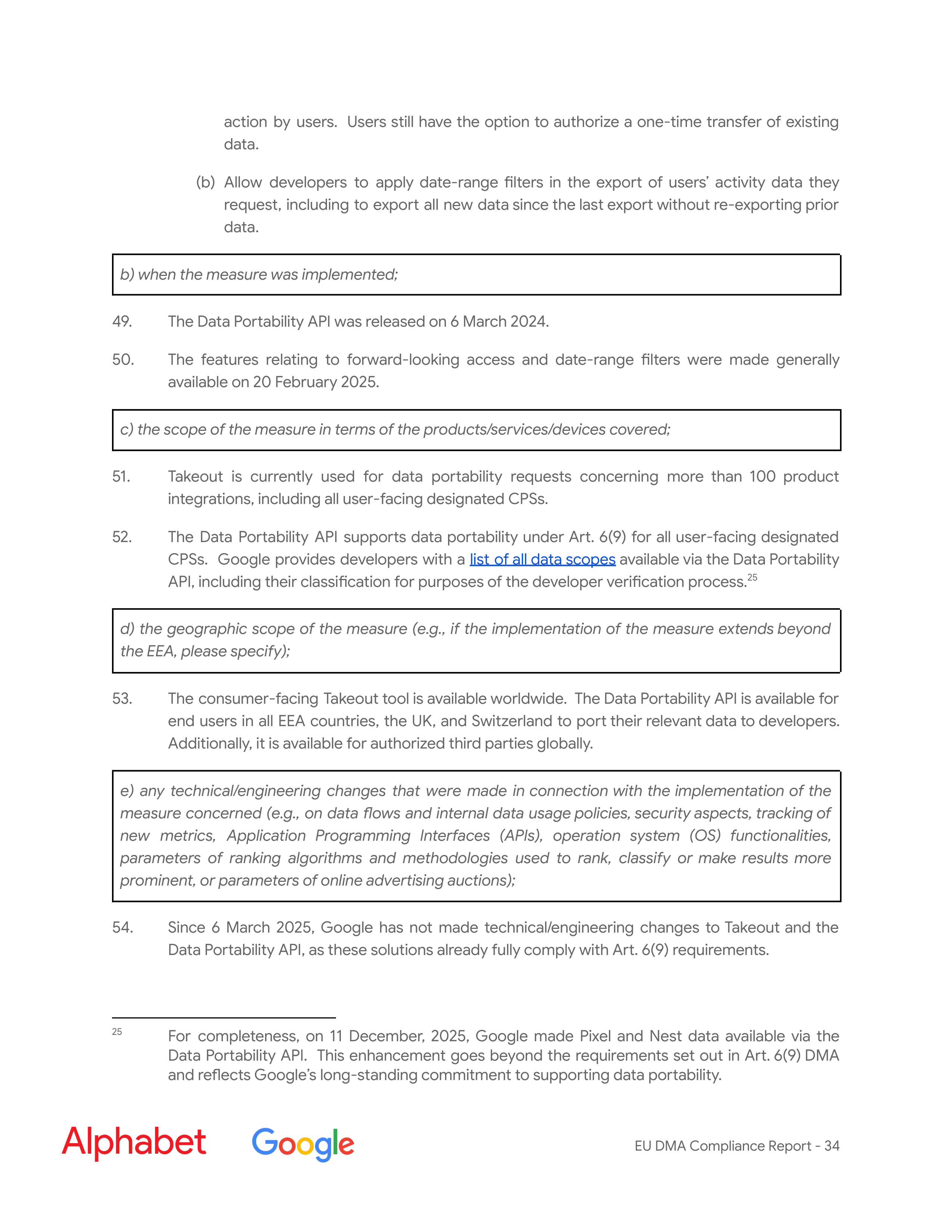 Alphabet DMA Compliance Report — page 35