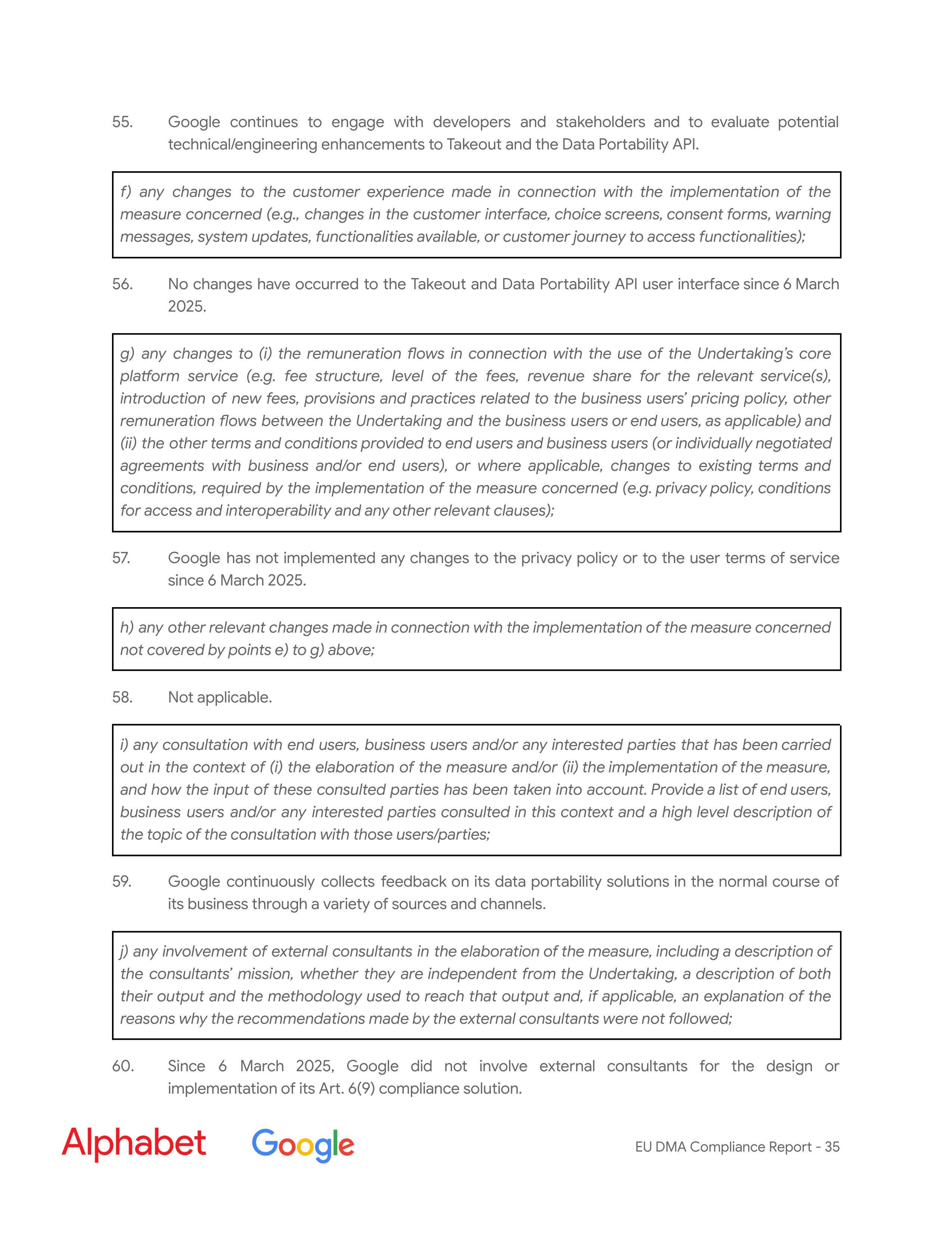 Alphabet DMA Compliance Report — page 36