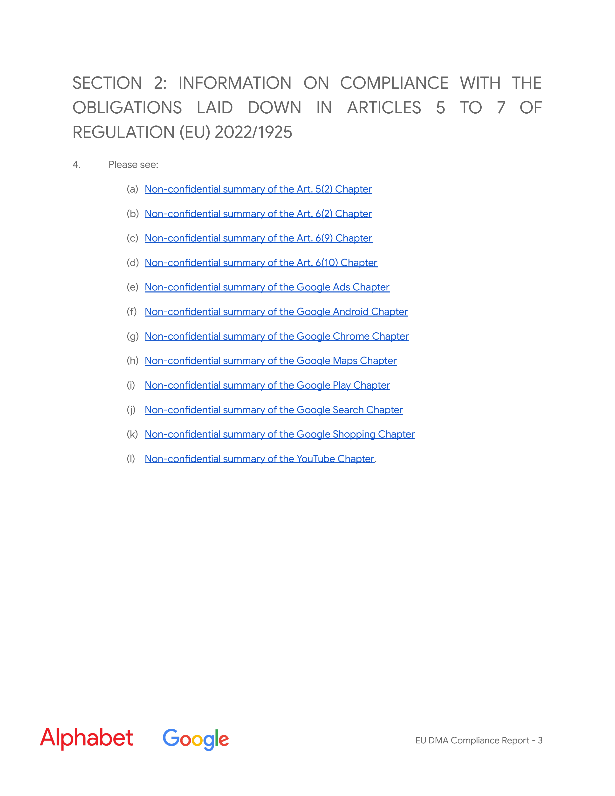Alphabet DMA Compliance Report — page 4