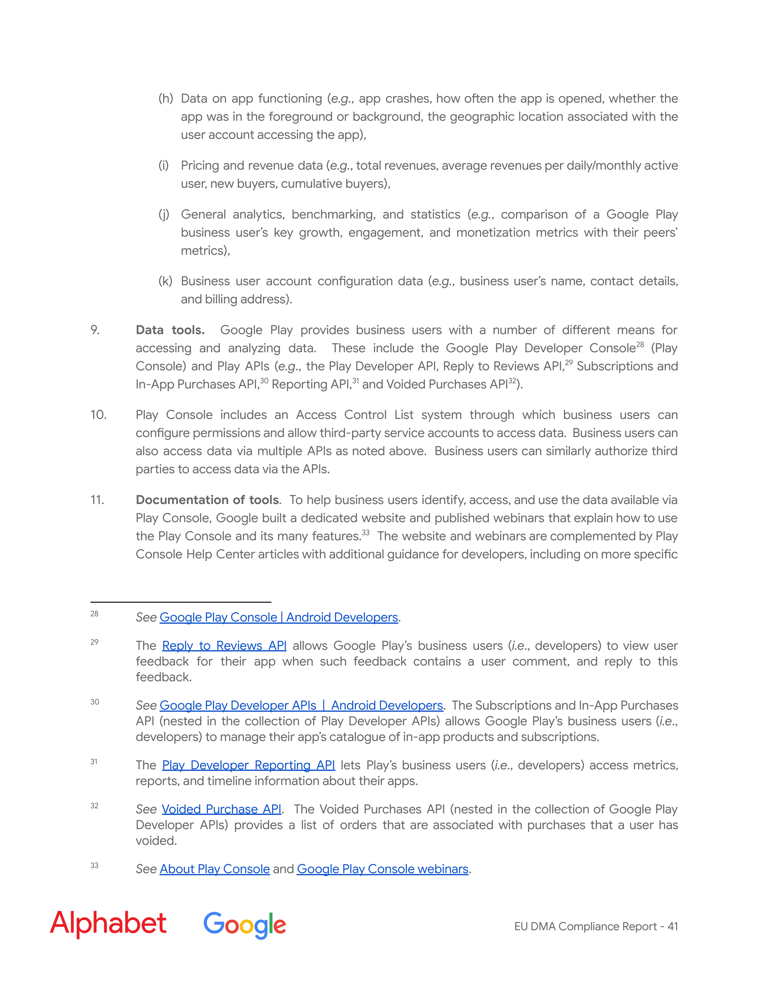 Alphabet DMA Compliance Report — page 42