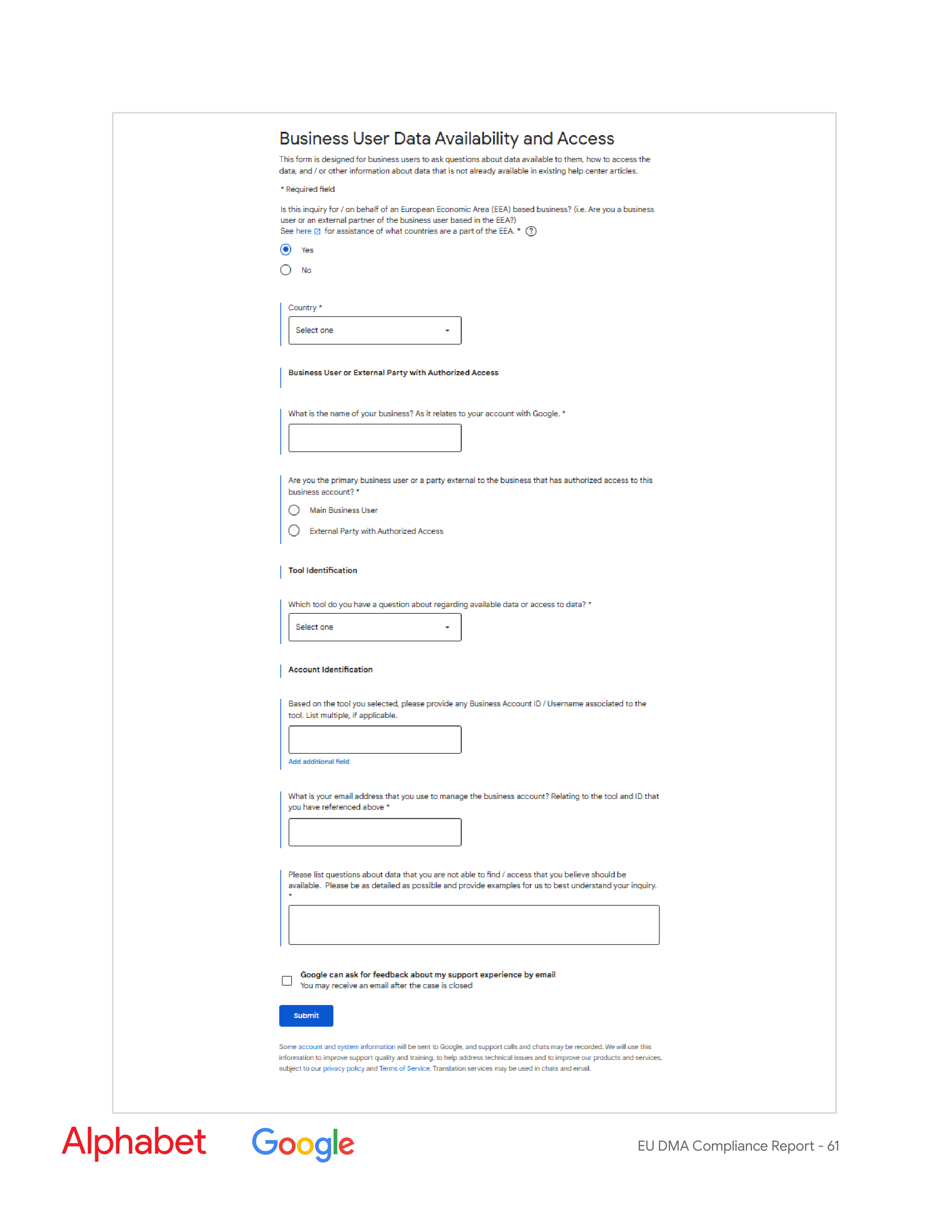 Alphabet DMA Compliance Report — page 62