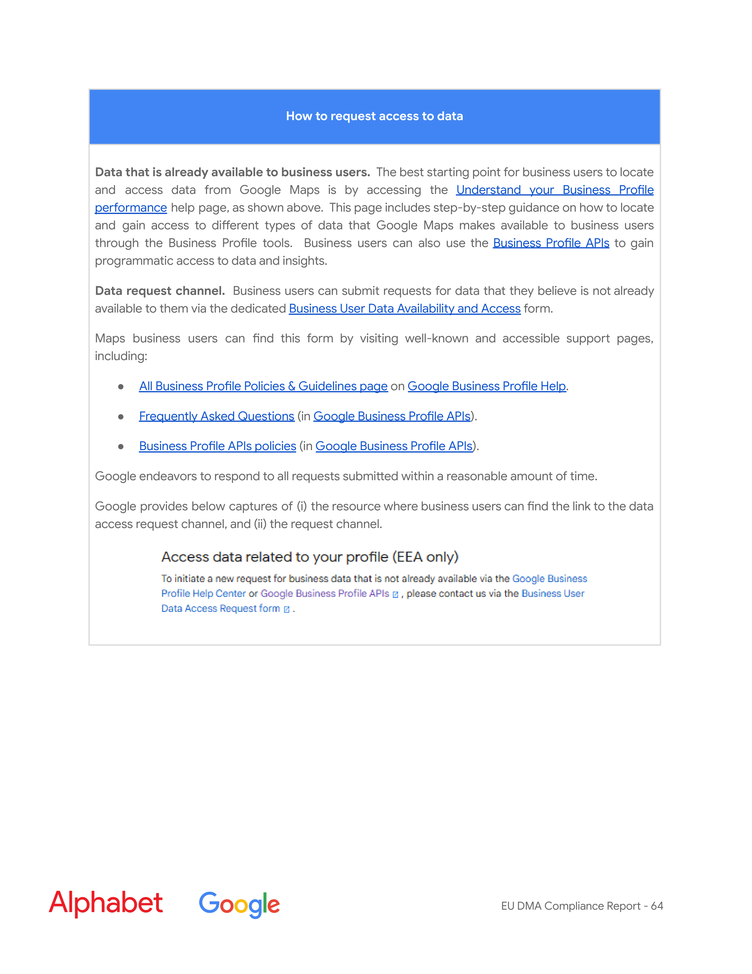 Alphabet DMA Compliance Report — page 65