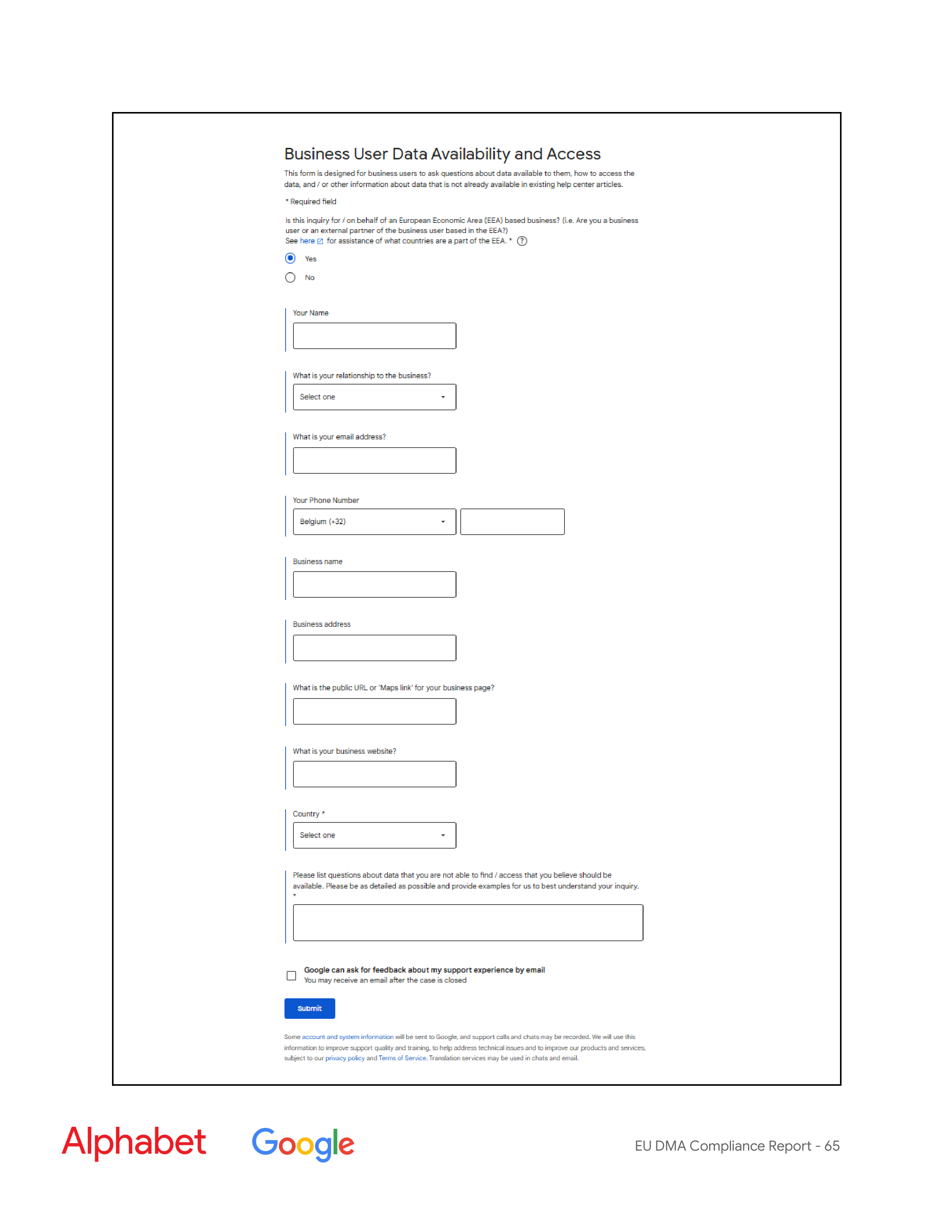 Alphabet DMA Compliance Report — page 66