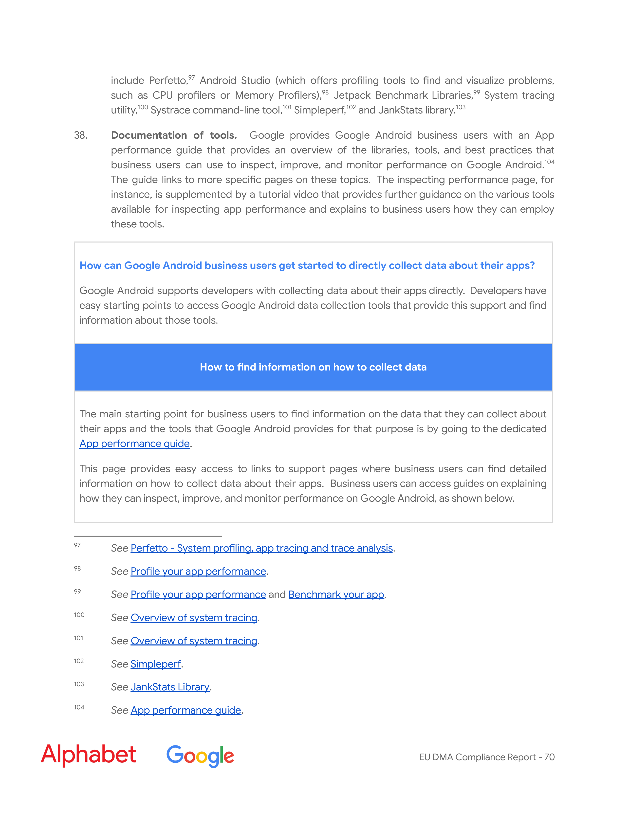 Alphabet DMA Compliance Report — page 71