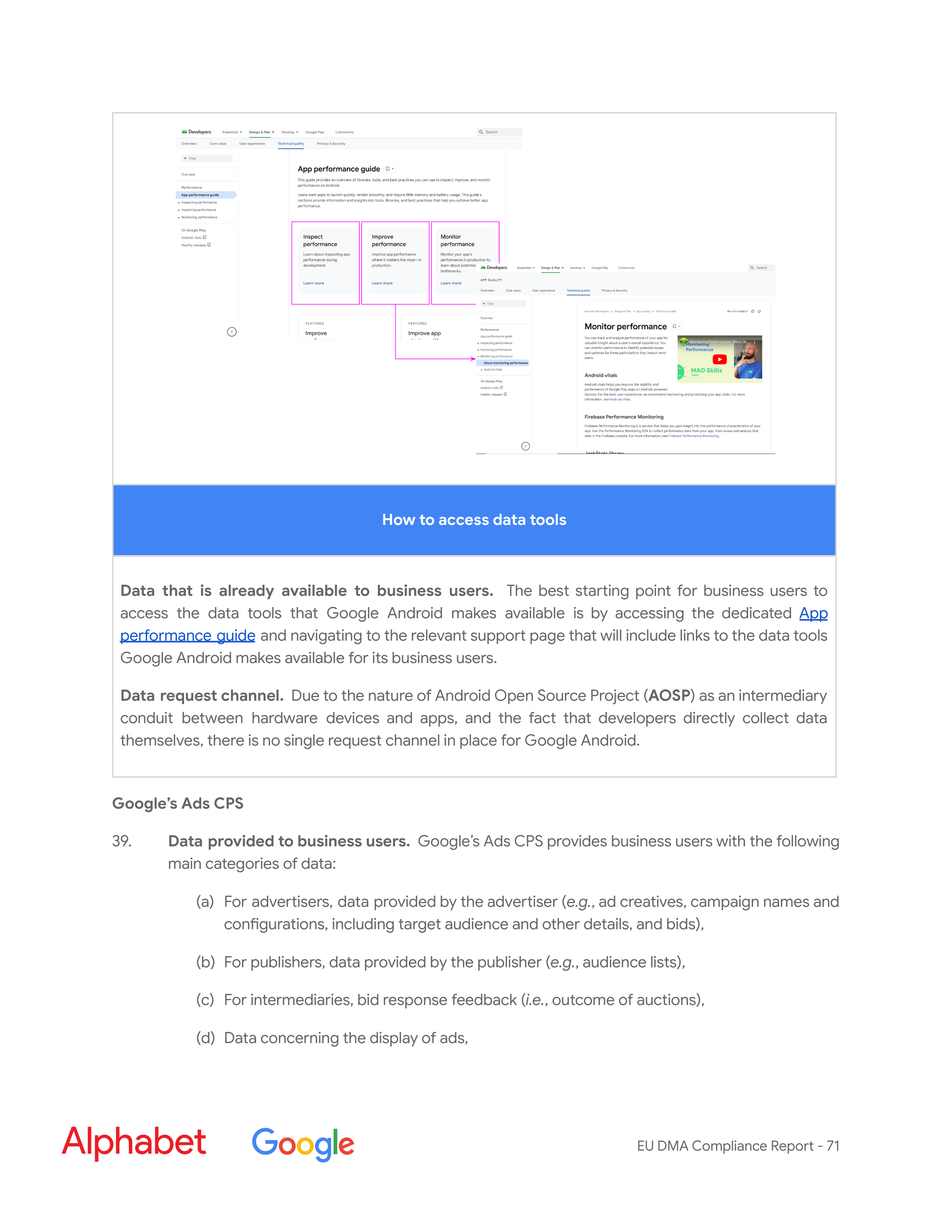 Alphabet DMA Compliance Report — page 72