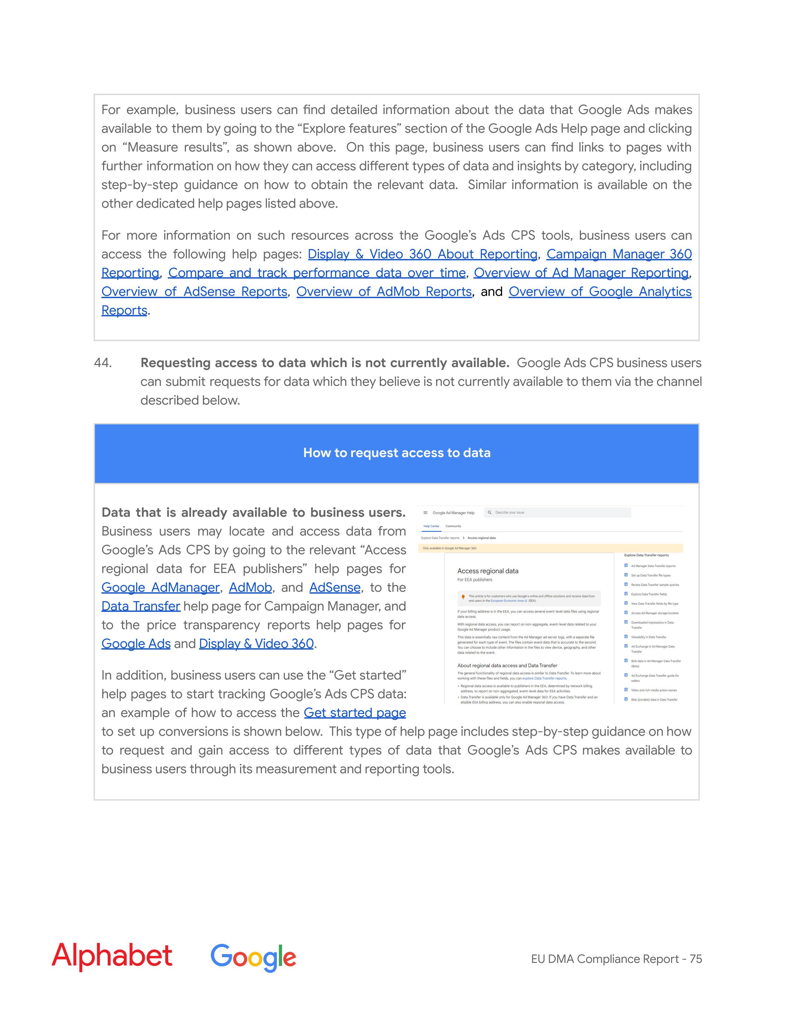 Alphabet DMA Compliance Report — page 76