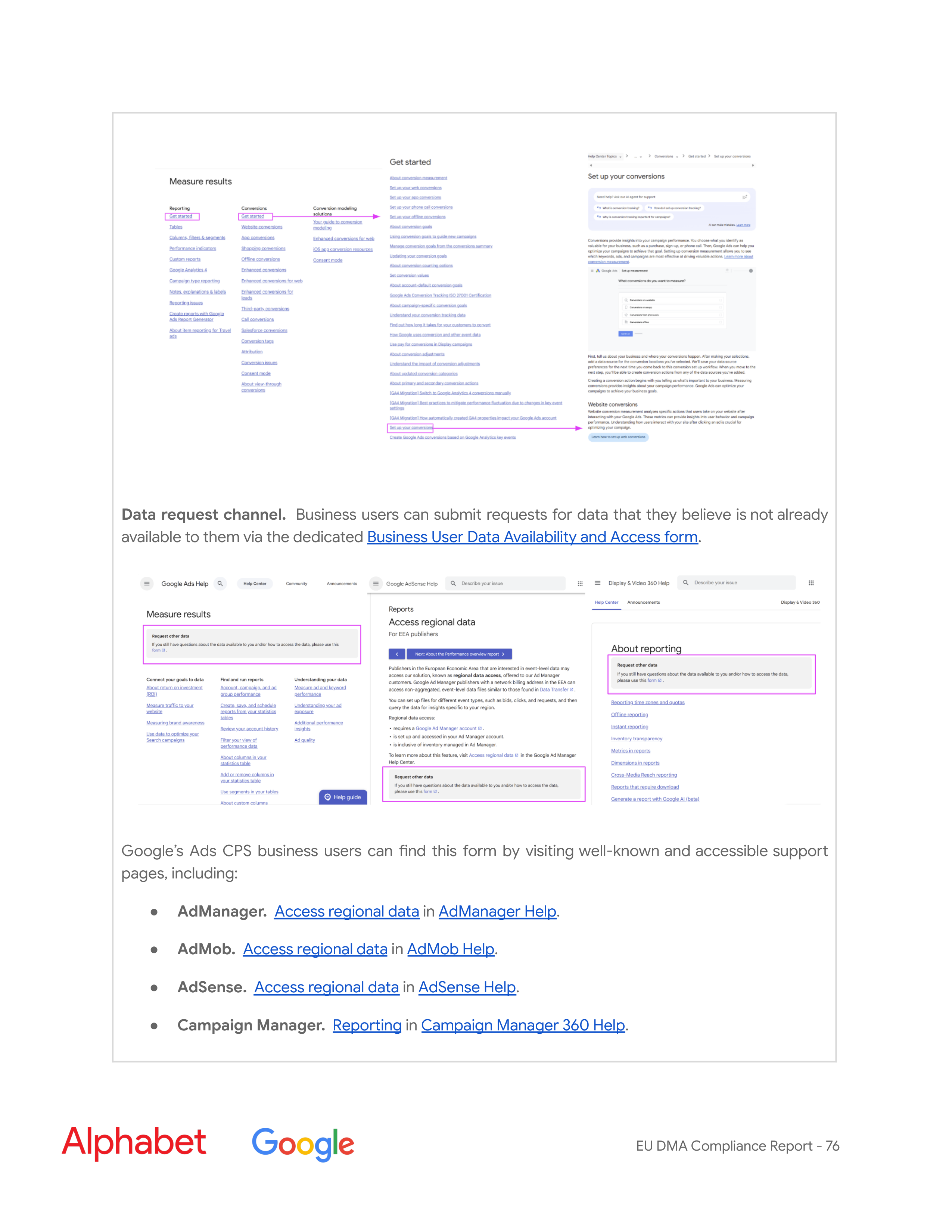 Alphabet DMA Compliance Report — page 77