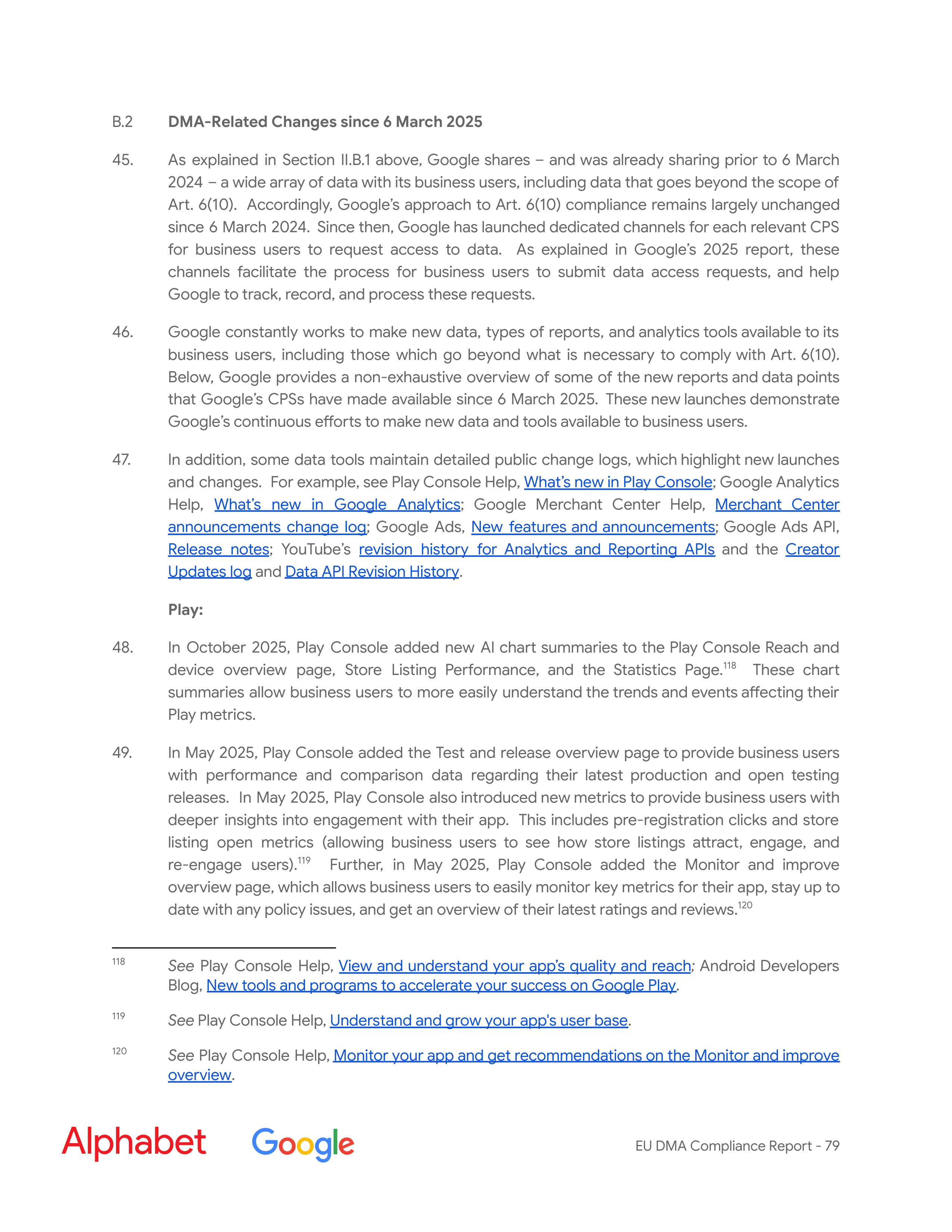 Alphabet DMA Compliance Report — page 80