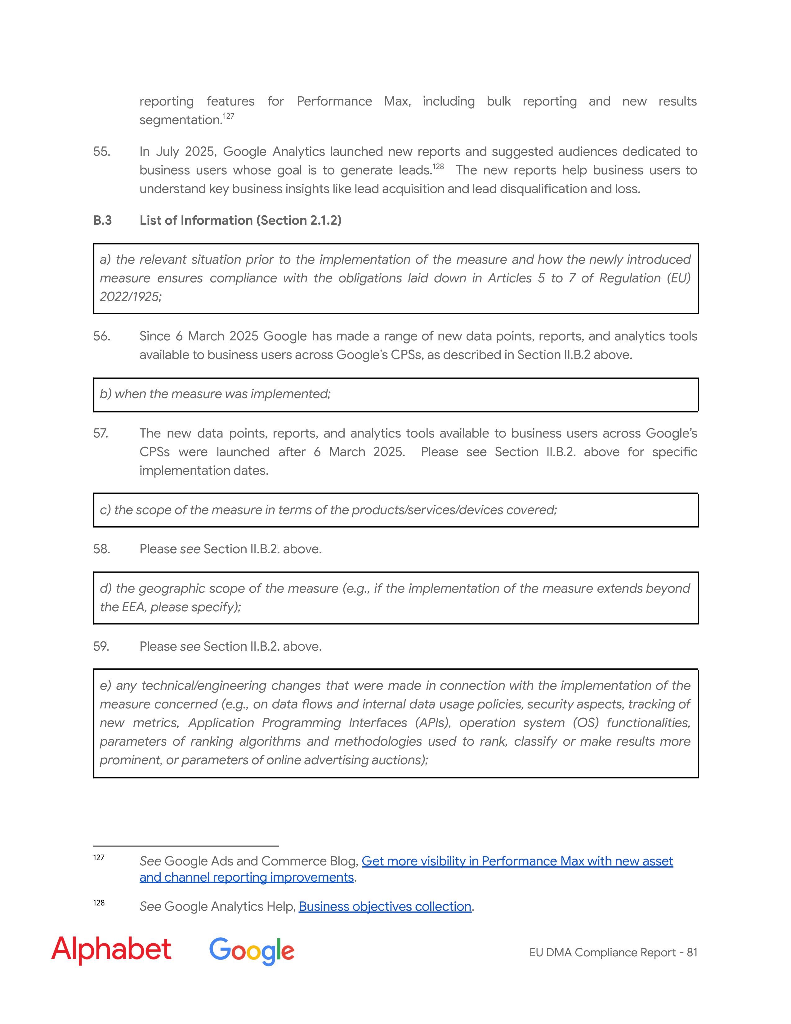 Alphabet DMA Compliance Report — page 82