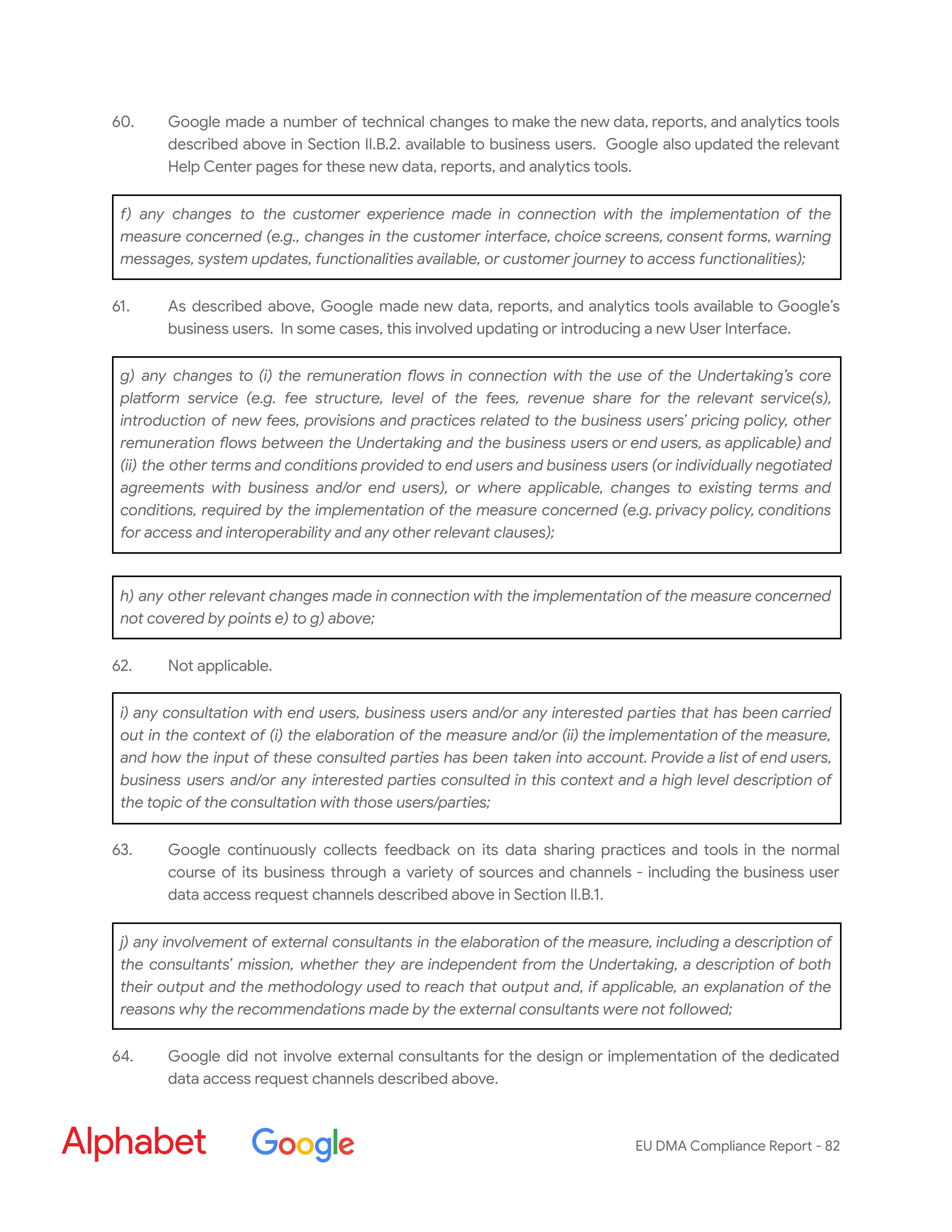 Alphabet DMA Compliance Report — page 83