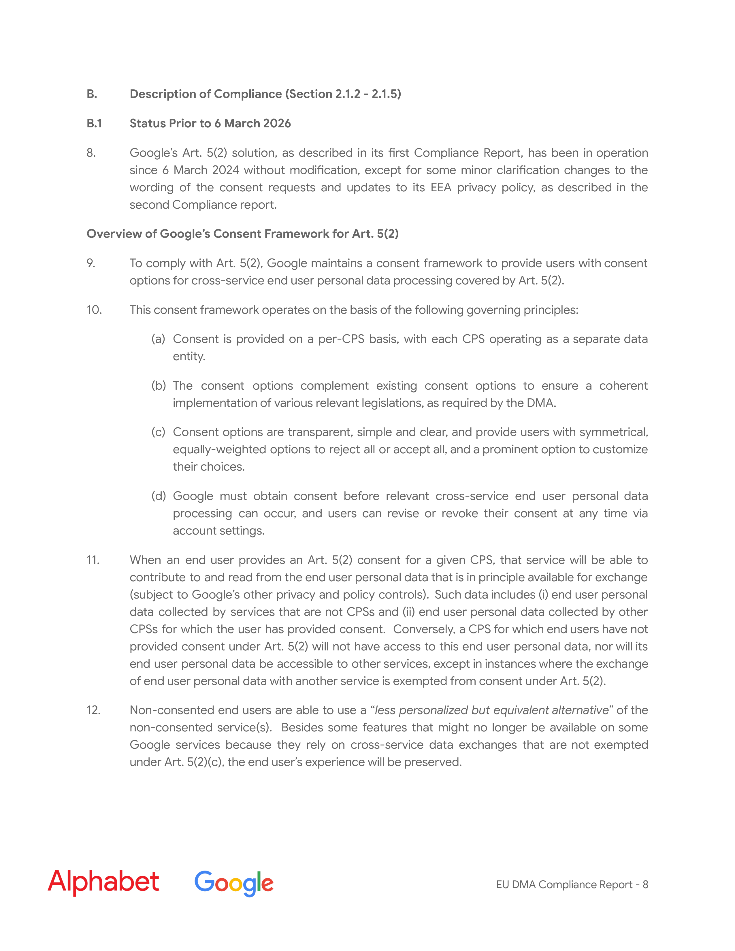 Alphabet DMA Compliance Report — page 9