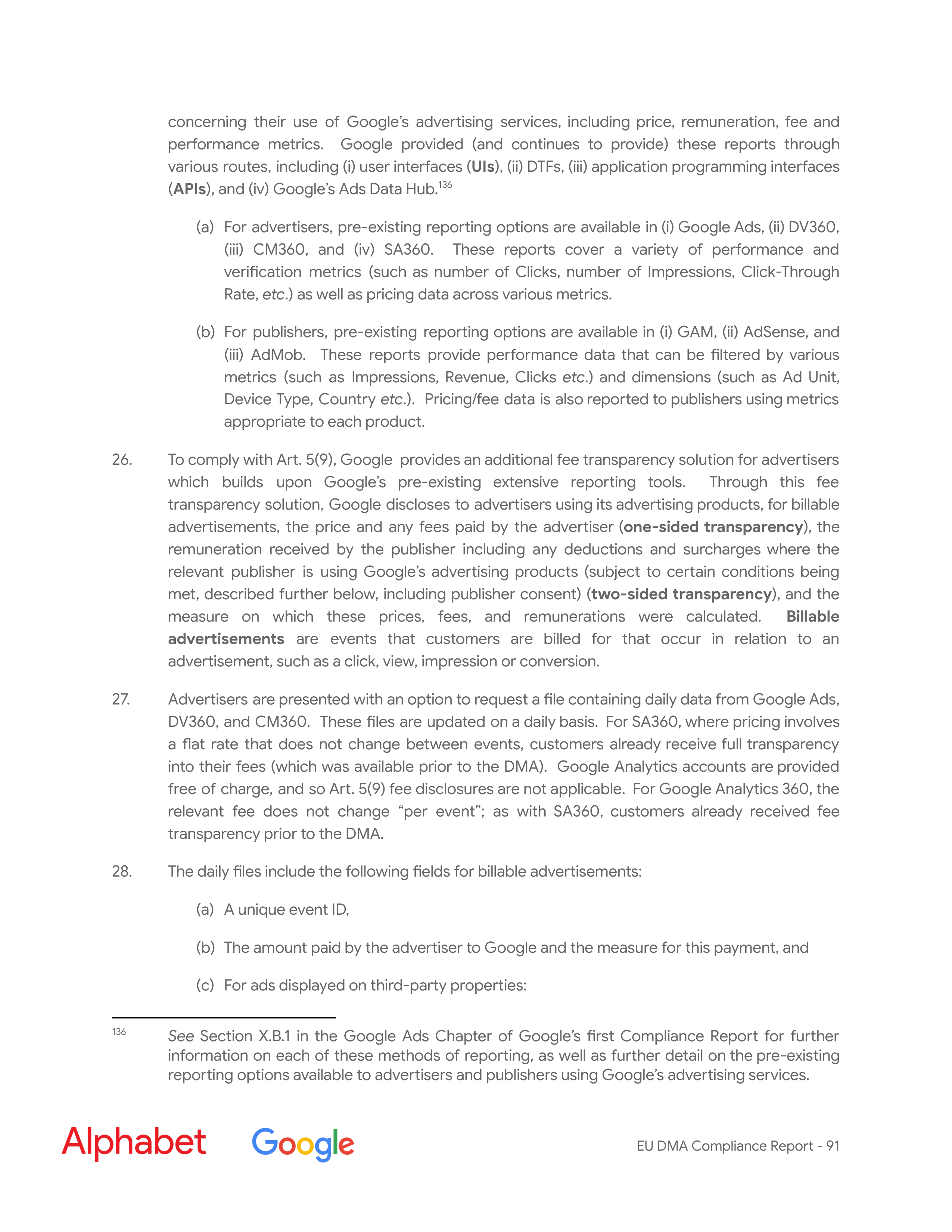 Alphabet DMA Compliance Report — page 92