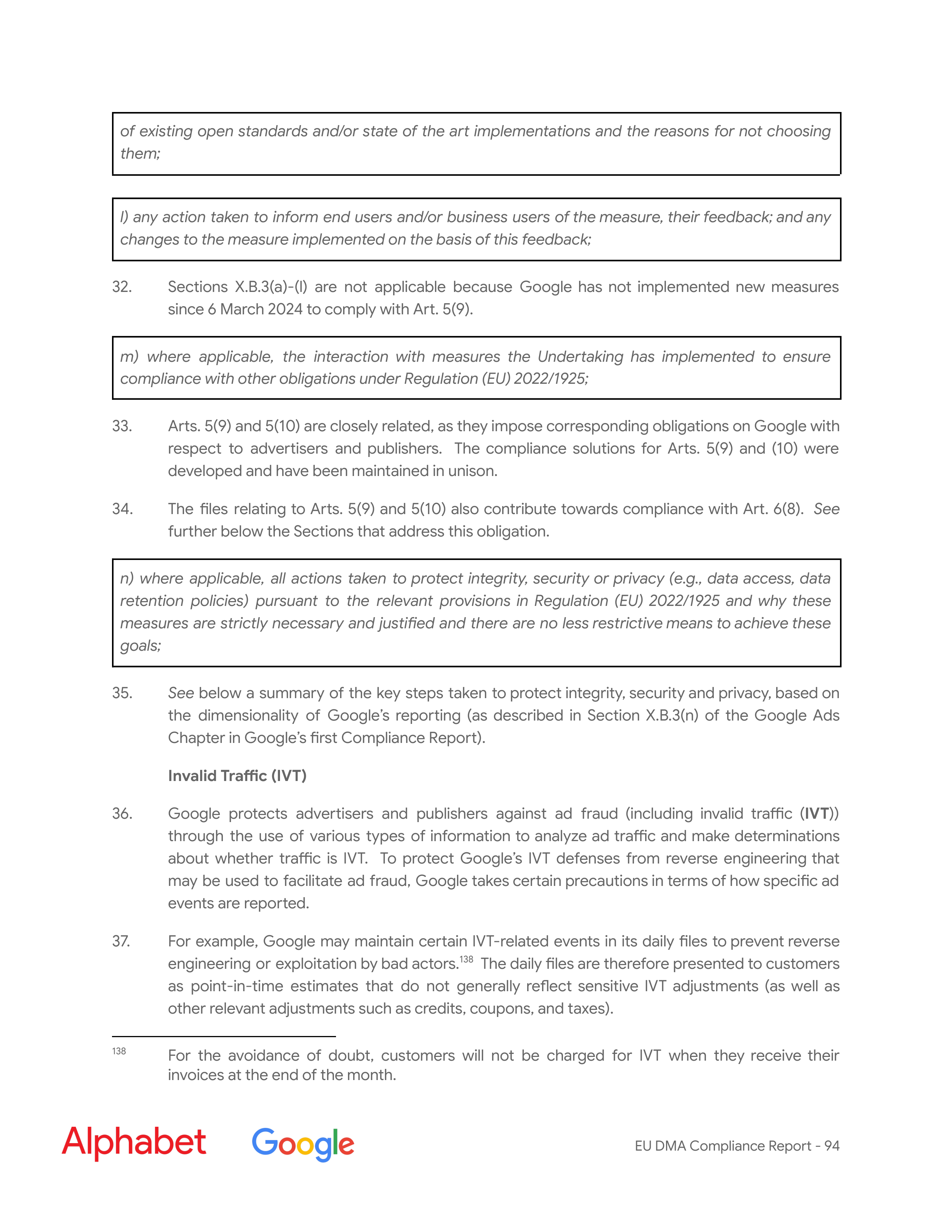 Alphabet DMA Compliance Report — page 95