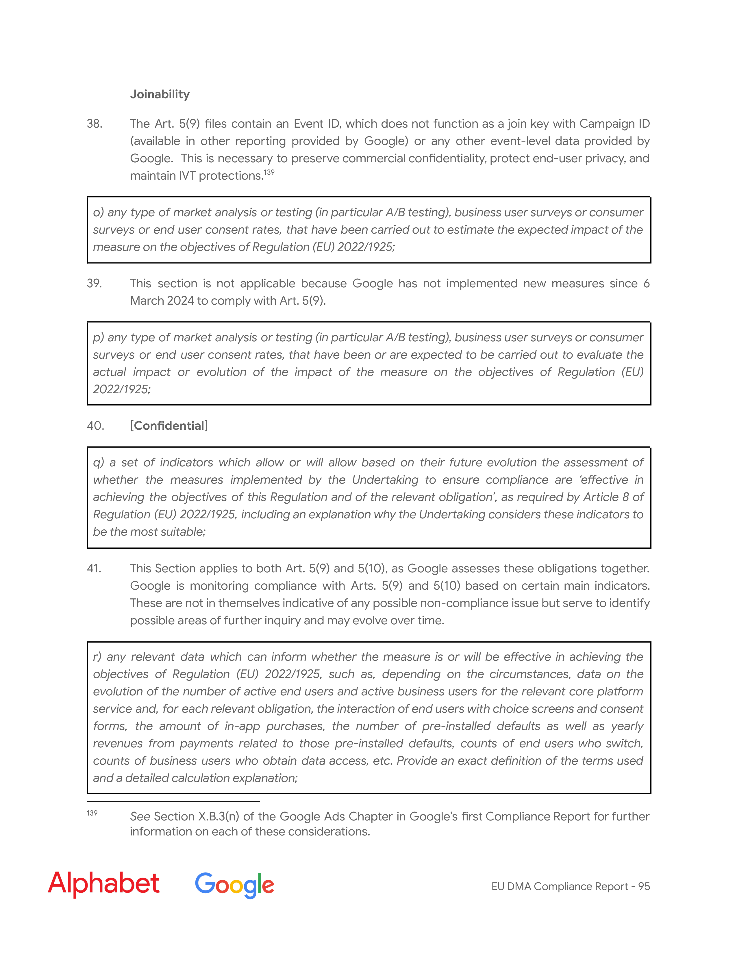 Alphabet DMA Compliance Report — page 96