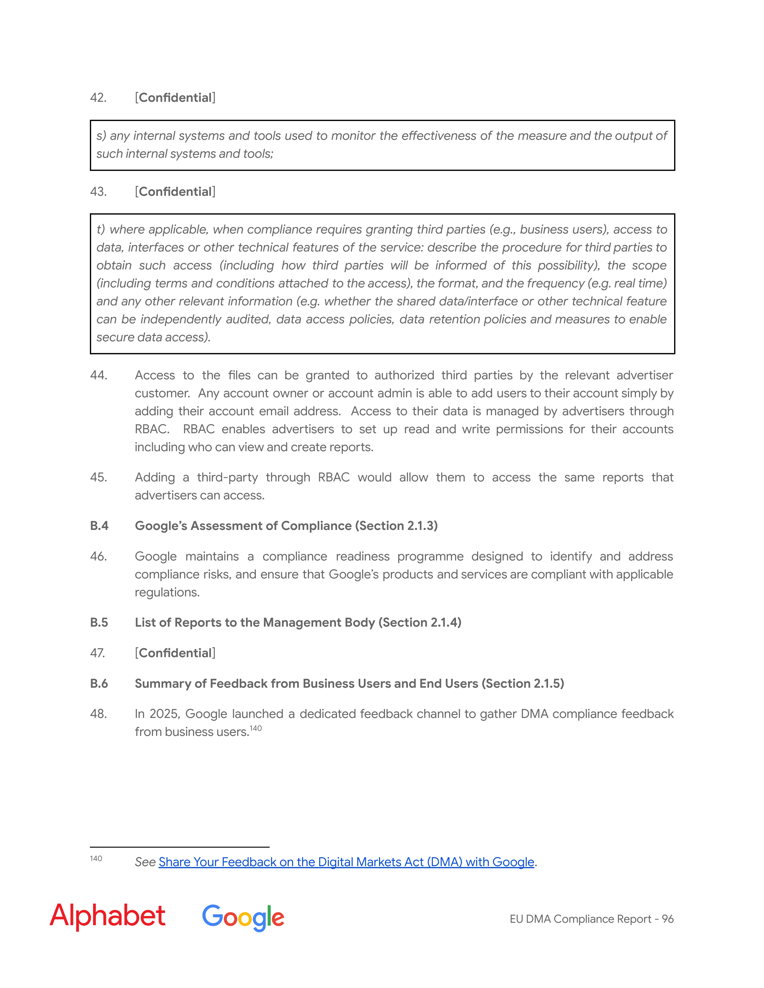 Alphabet DMA Compliance Report — page 97