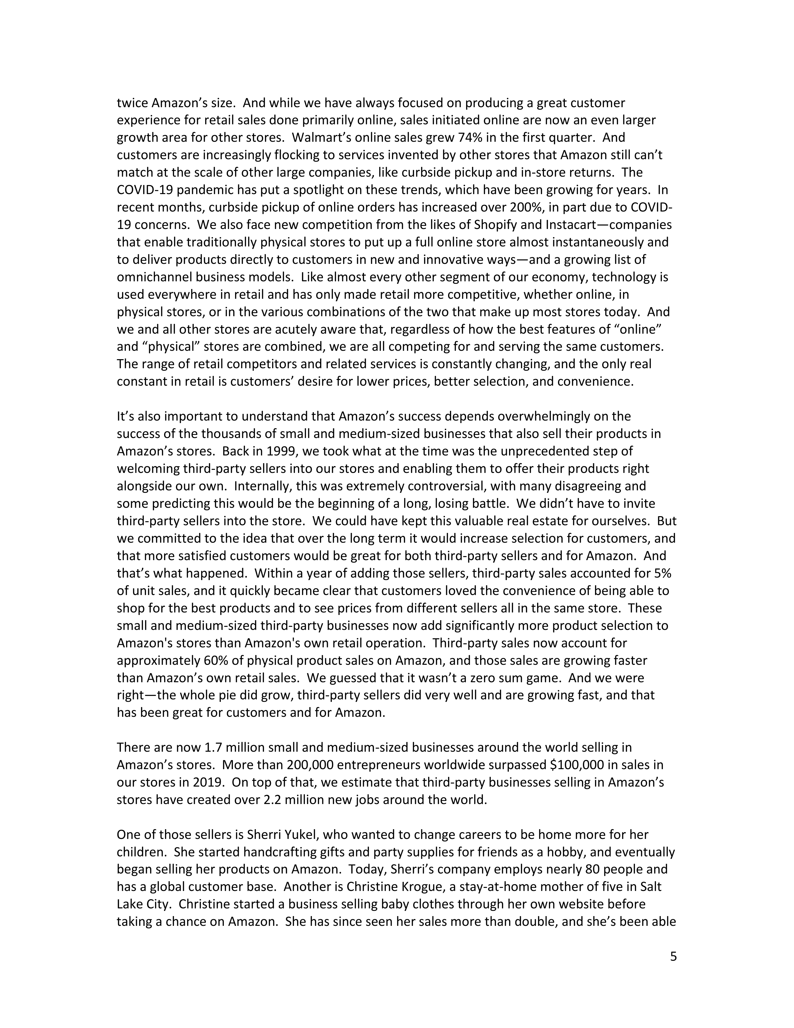 Amazon Congressional Opening Statement — page 5