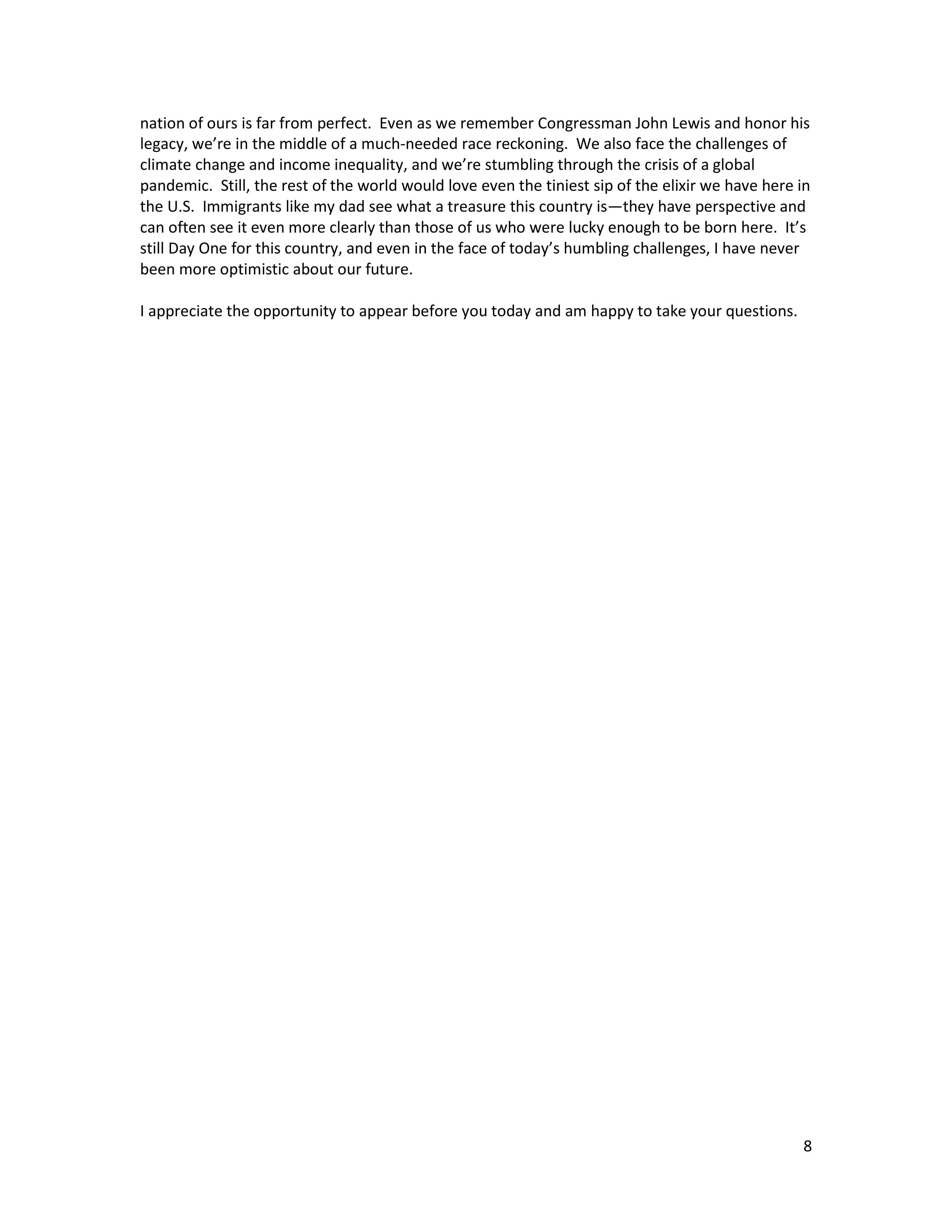 Amazon Congressional Opening Statement — page 8