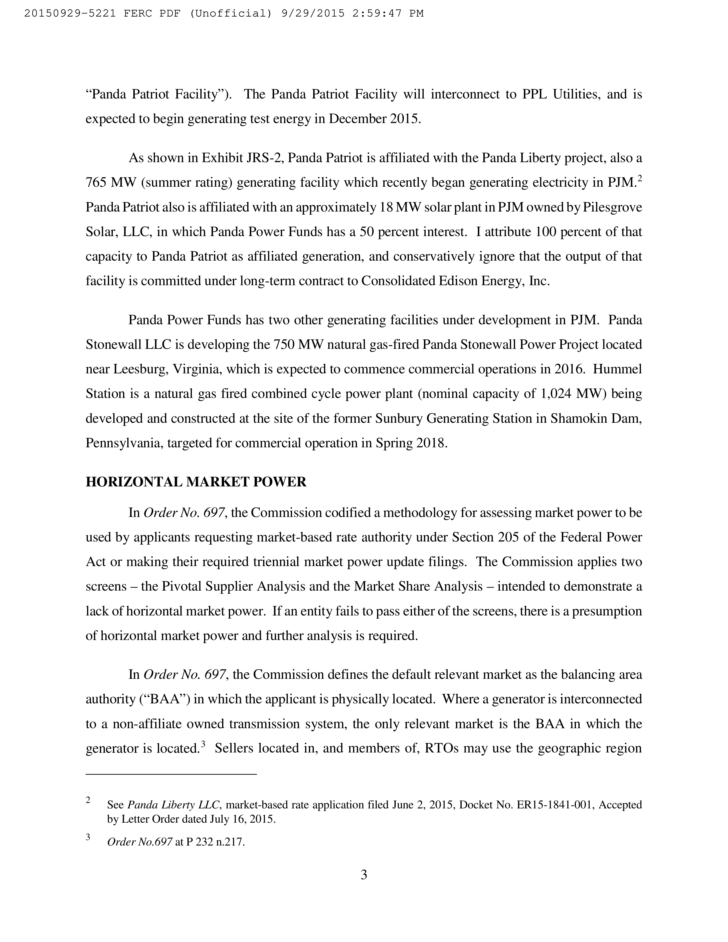 Amazon Energy LLC Notice of Change in Status — page 11