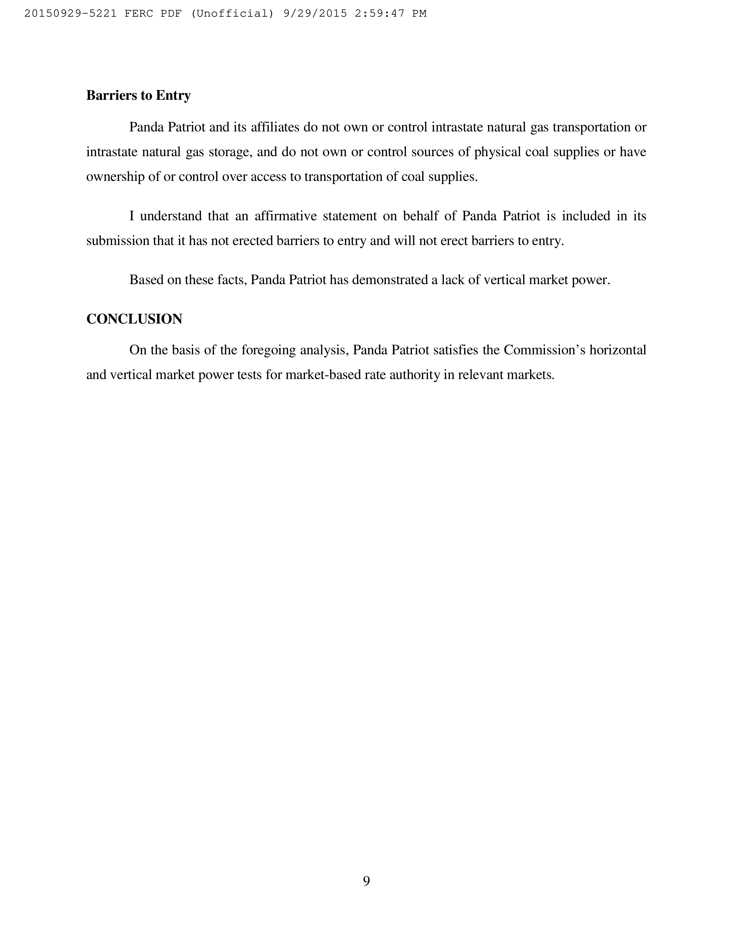 Amazon Energy LLC Notice of Change in Status — page 17