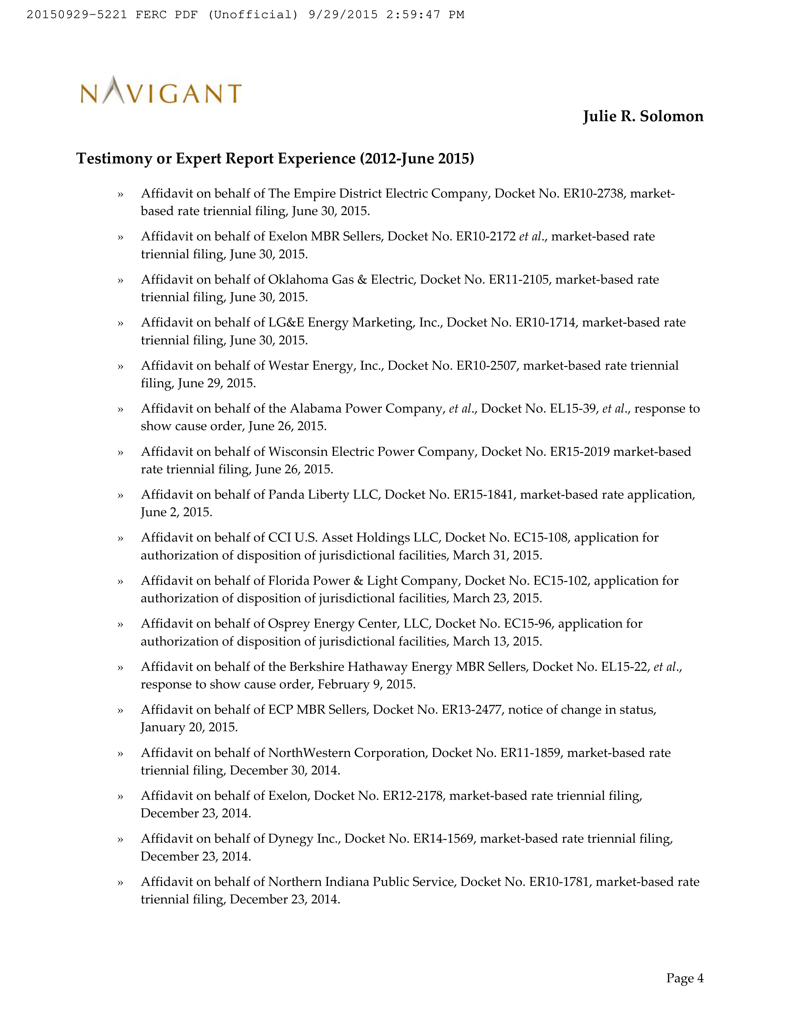 Amazon Energy LLC Notice of Change in Status — page 22