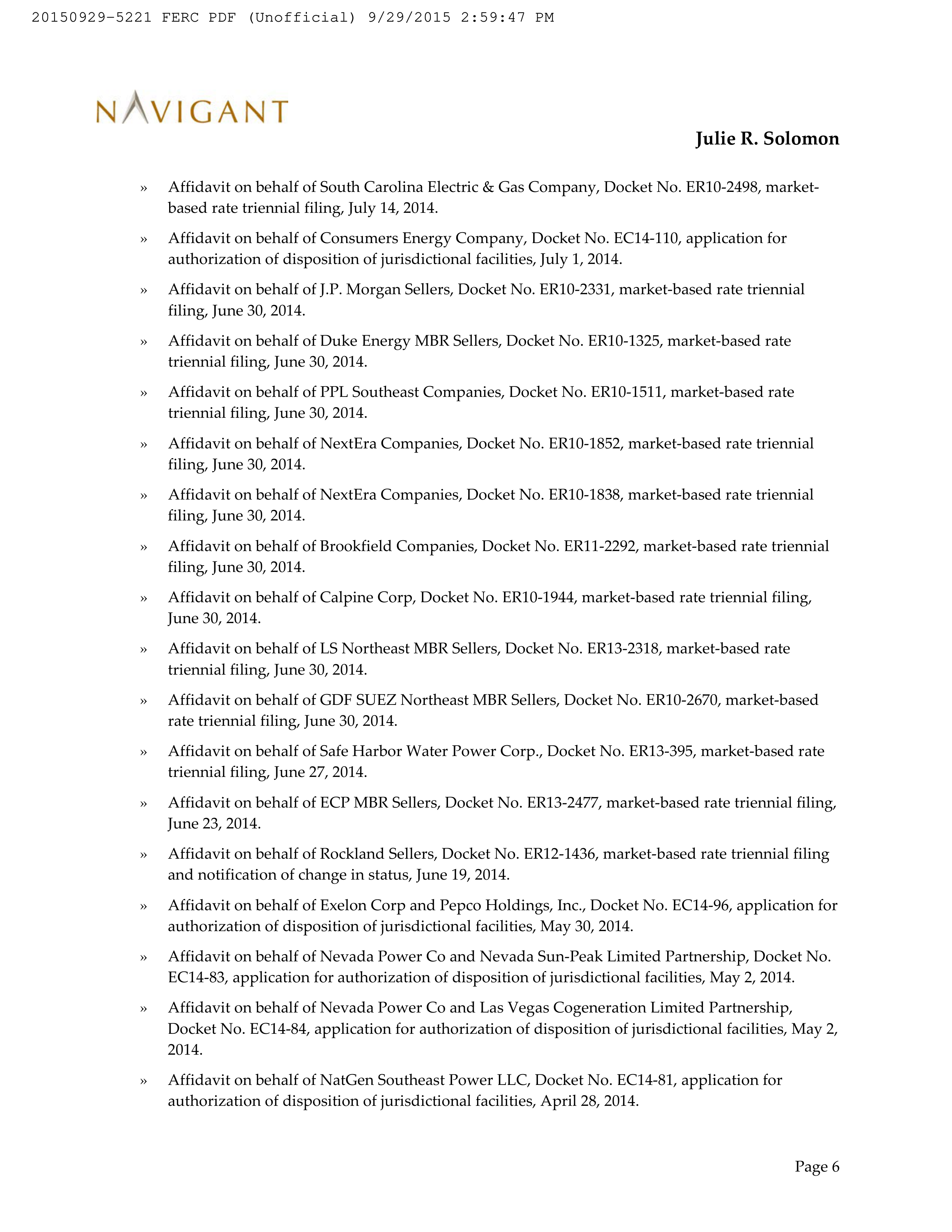 Amazon Energy LLC Notice of Change in Status — page 24