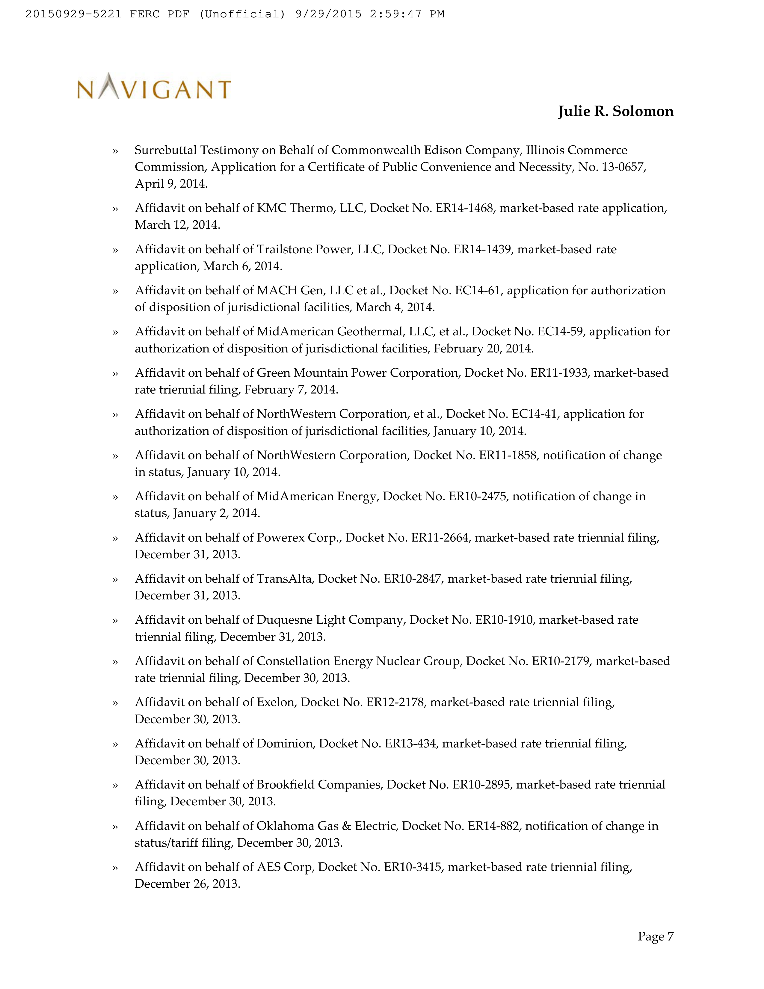 Amazon Energy LLC Notice of Change in Status — page 25