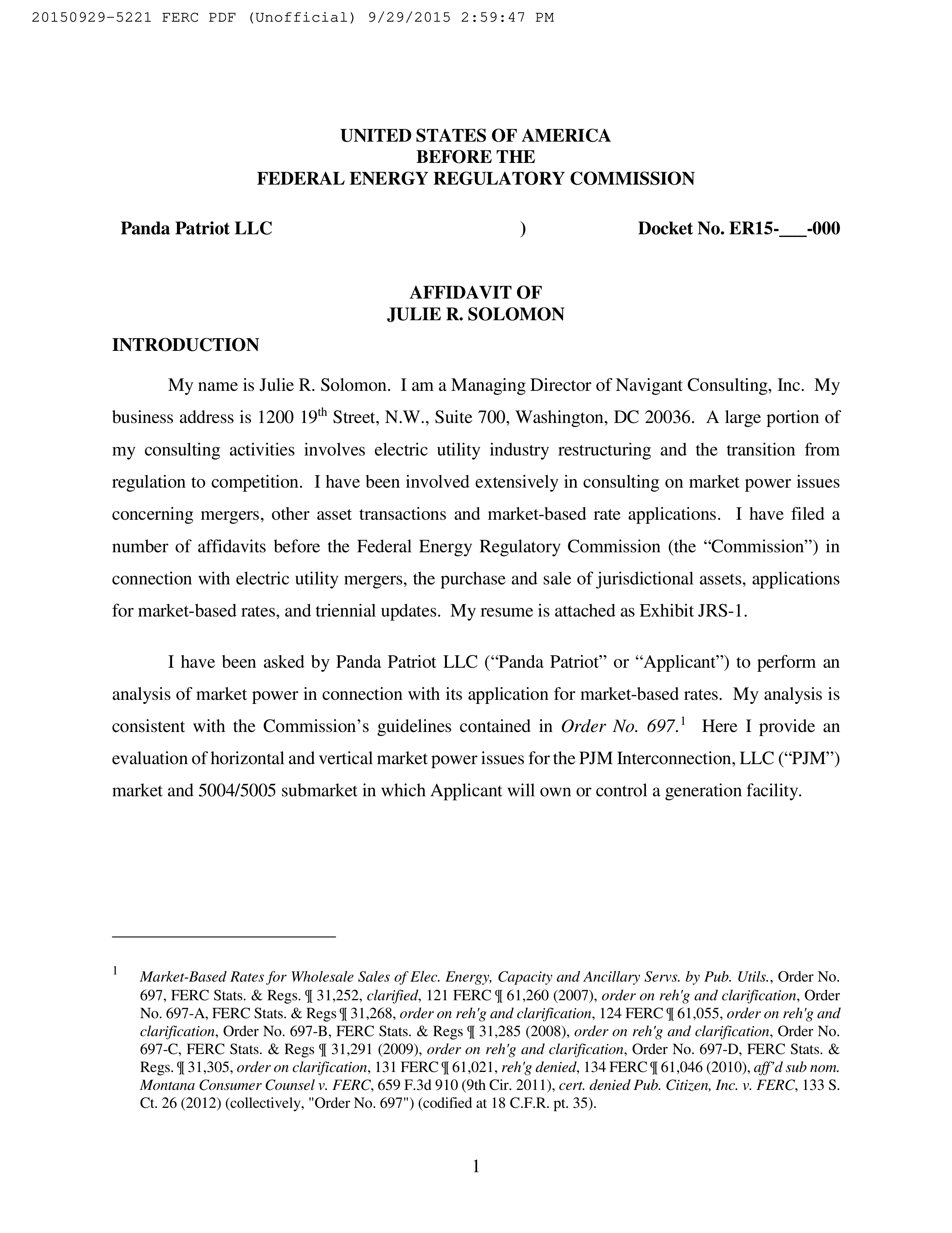 Amazon Energy LLC Notice of Change in Status — page 9