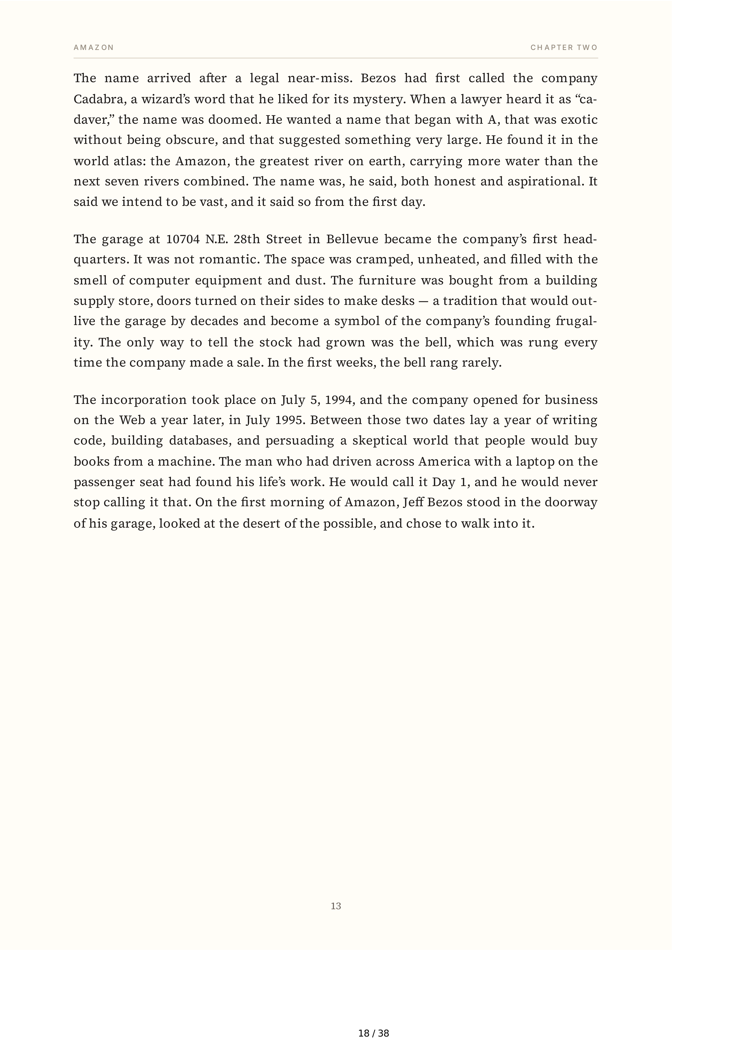 Amazon Jeff Bezos and the Invention of a Global Empire Biography — page 18