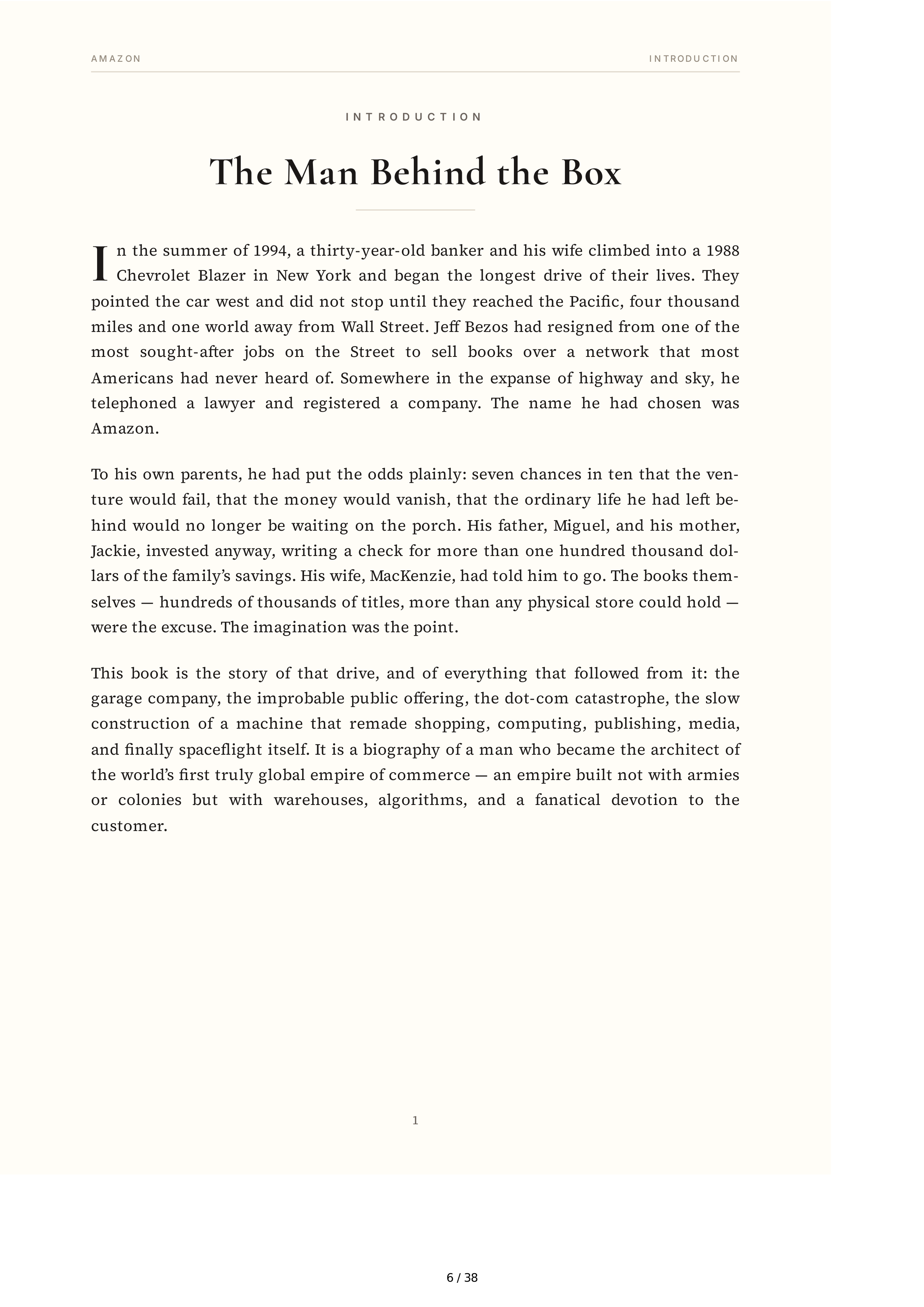Amazon Jeff Bezos and the Invention of a Global Empire Biography — page 6