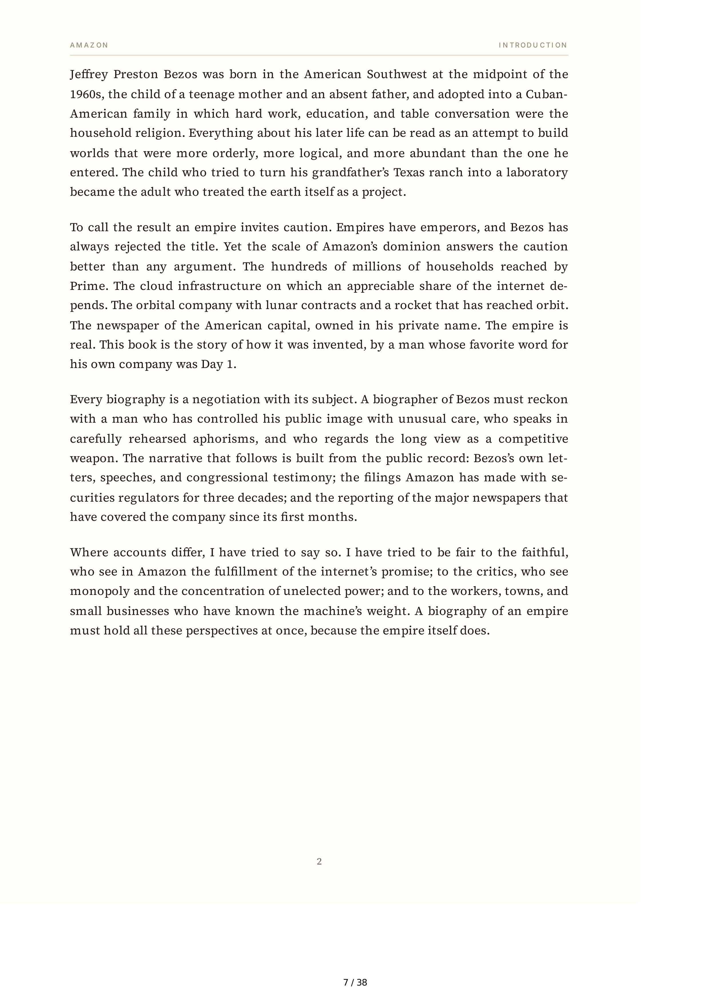 Amazon Jeff Bezos and the Invention of a Global Empire Biography — page 7