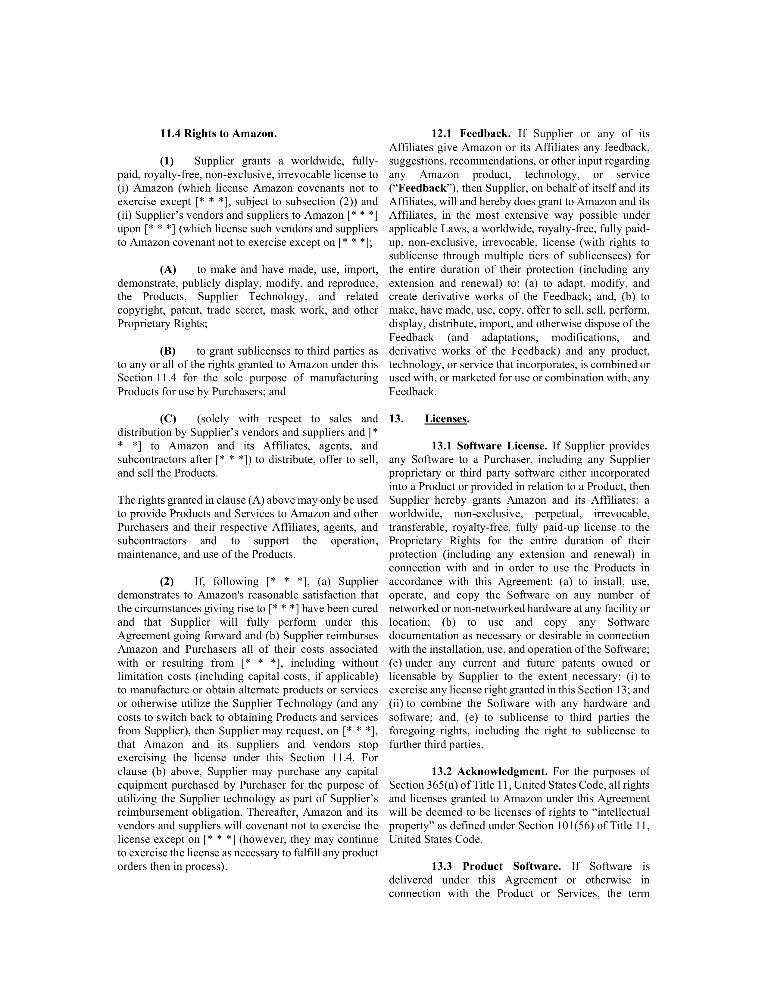 AMAZON MASTER PURCHASE AGREEMENT — page 14