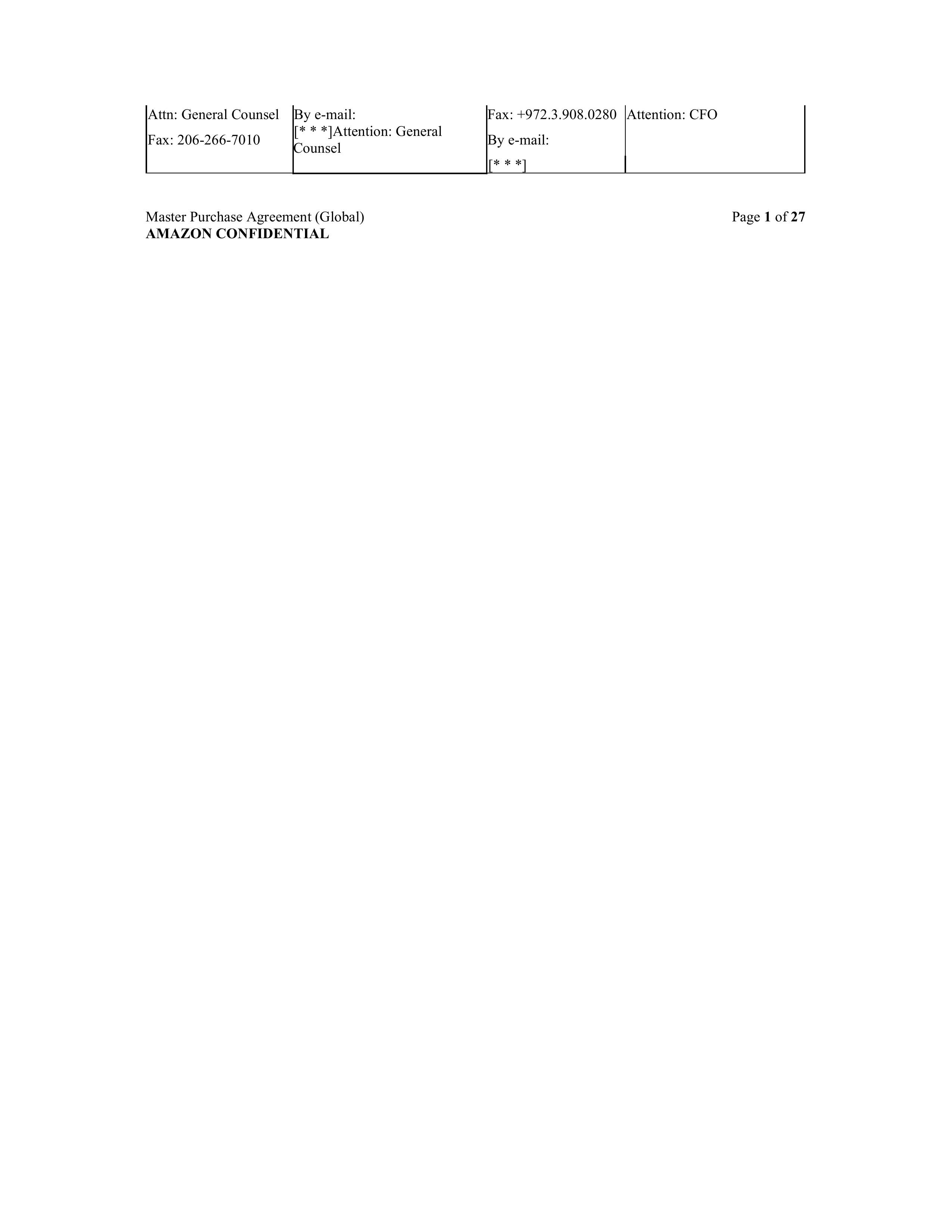 AMAZON MASTER PURCHASE AGREEMENT — page 2