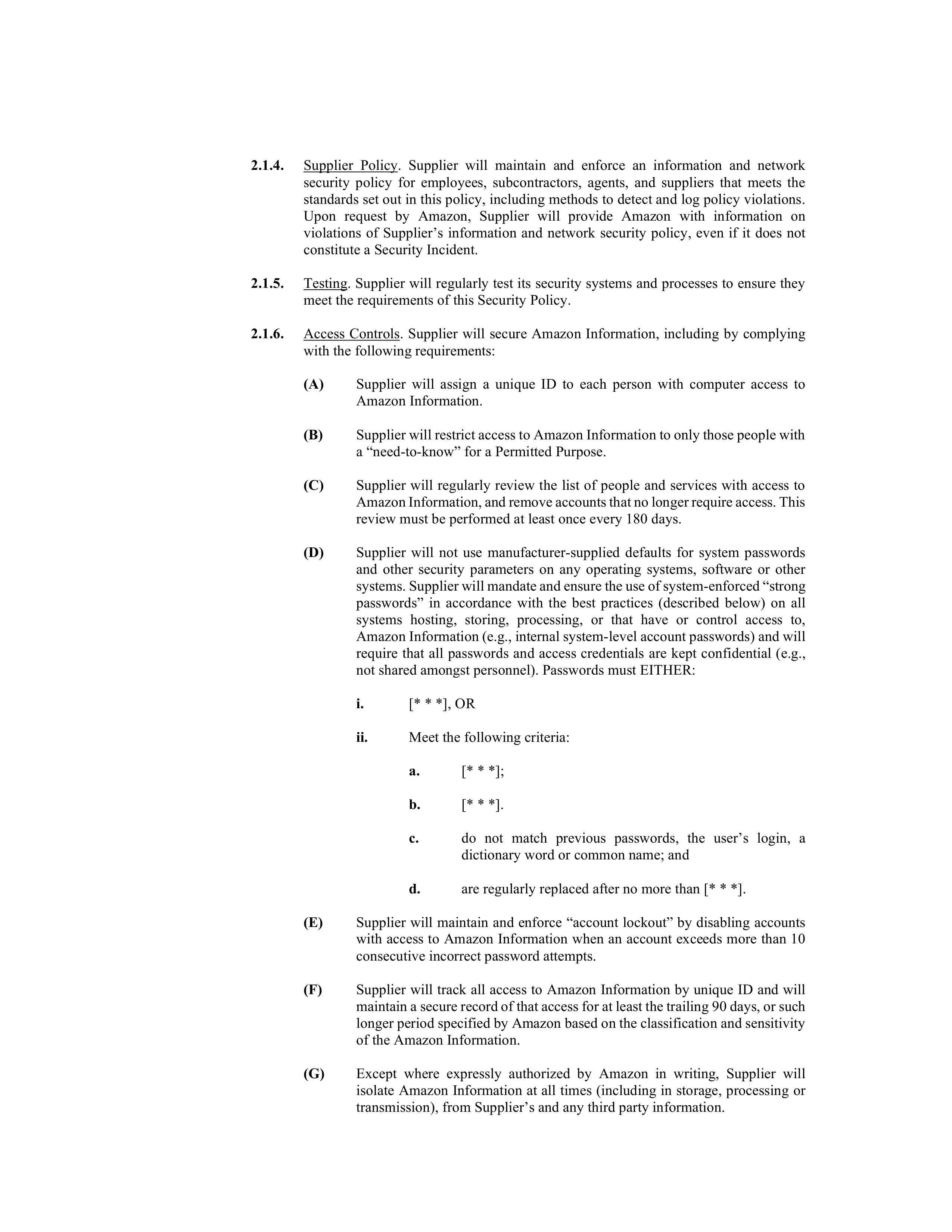 AMAZON MASTER PURCHASE AGREEMENT — page 30