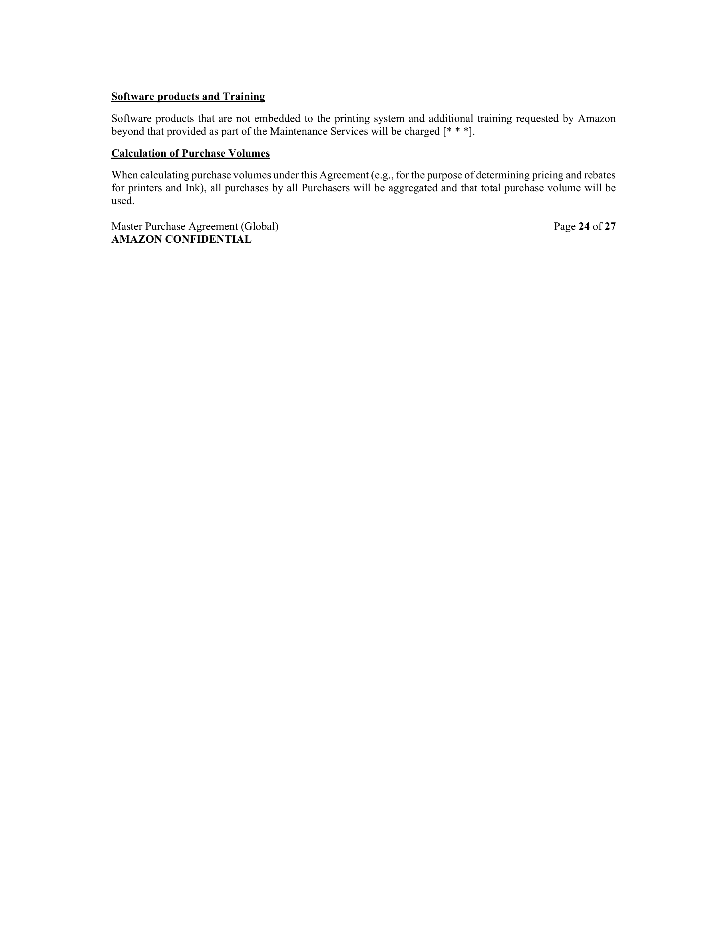 AMAZON MASTER PURCHASE AGREEMENT — page 44