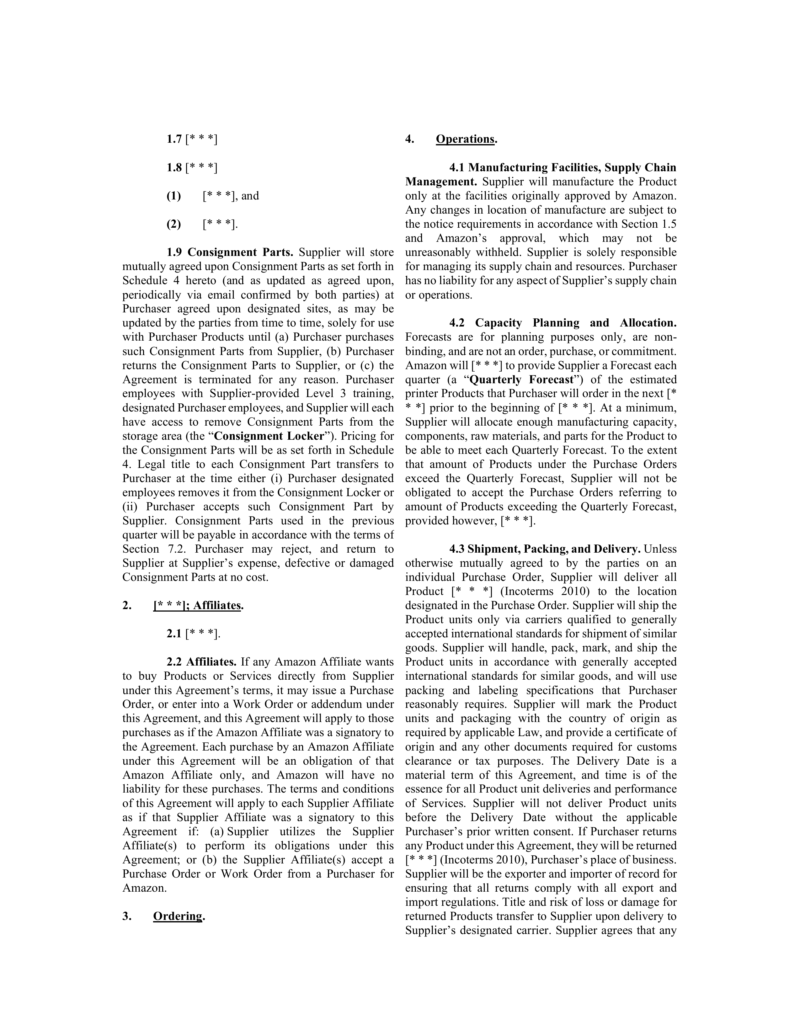 AMAZON MASTER PURCHASE AGREEMENT — page 6