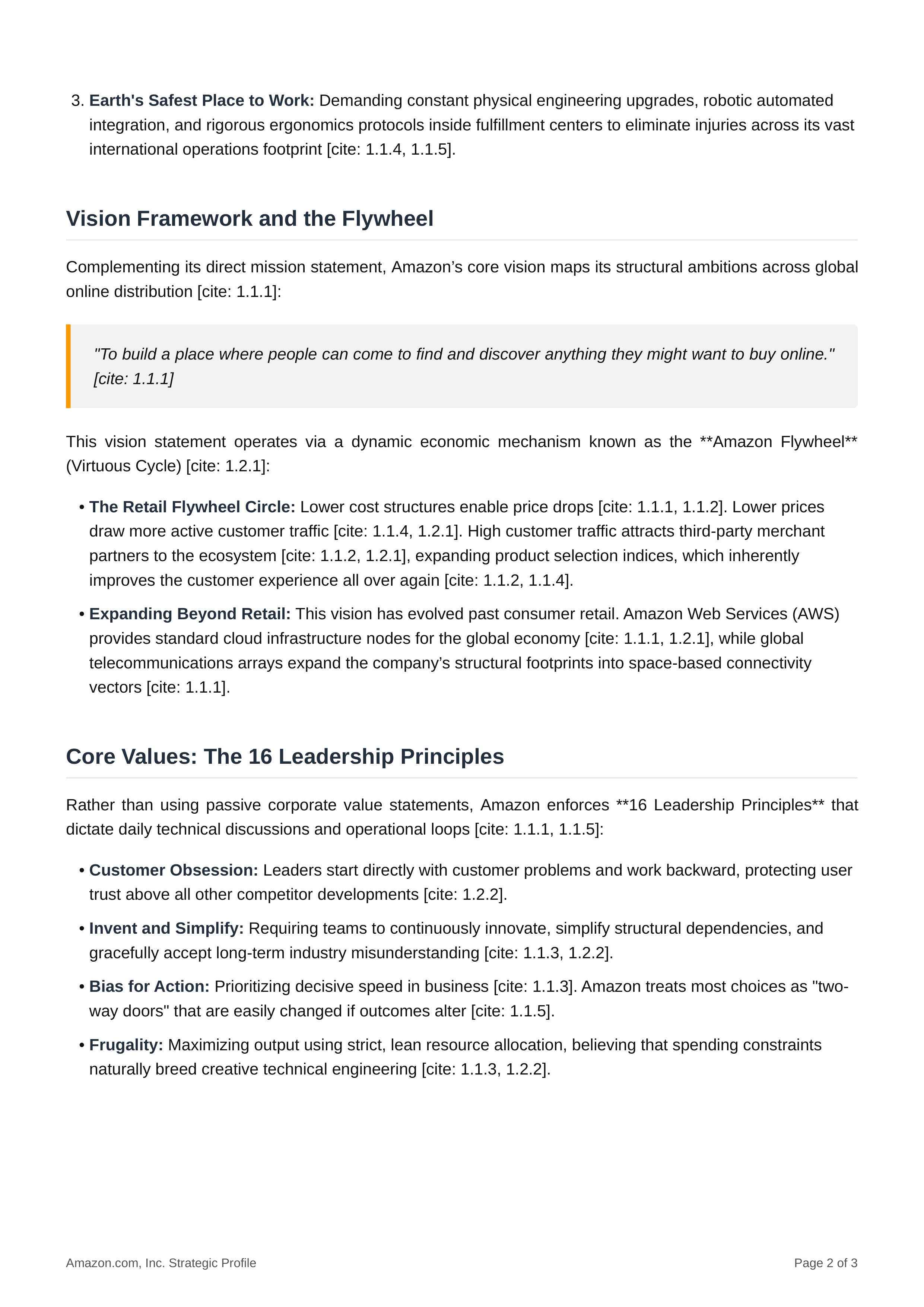 Amazon Mission Statement — page 2